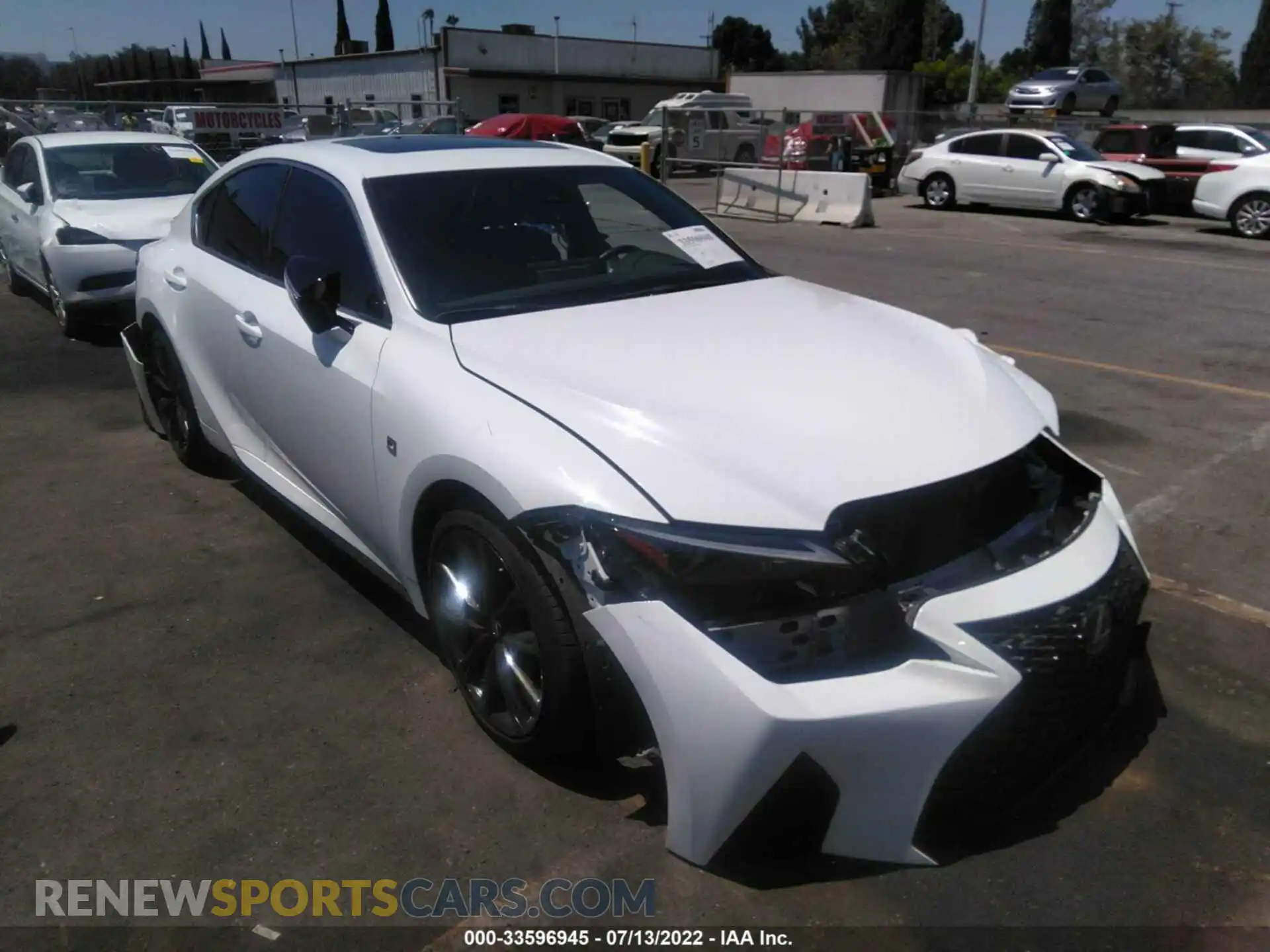 1 Photograph of a damaged car JTHGZ1B23M5046843 LEXUS IS 2021