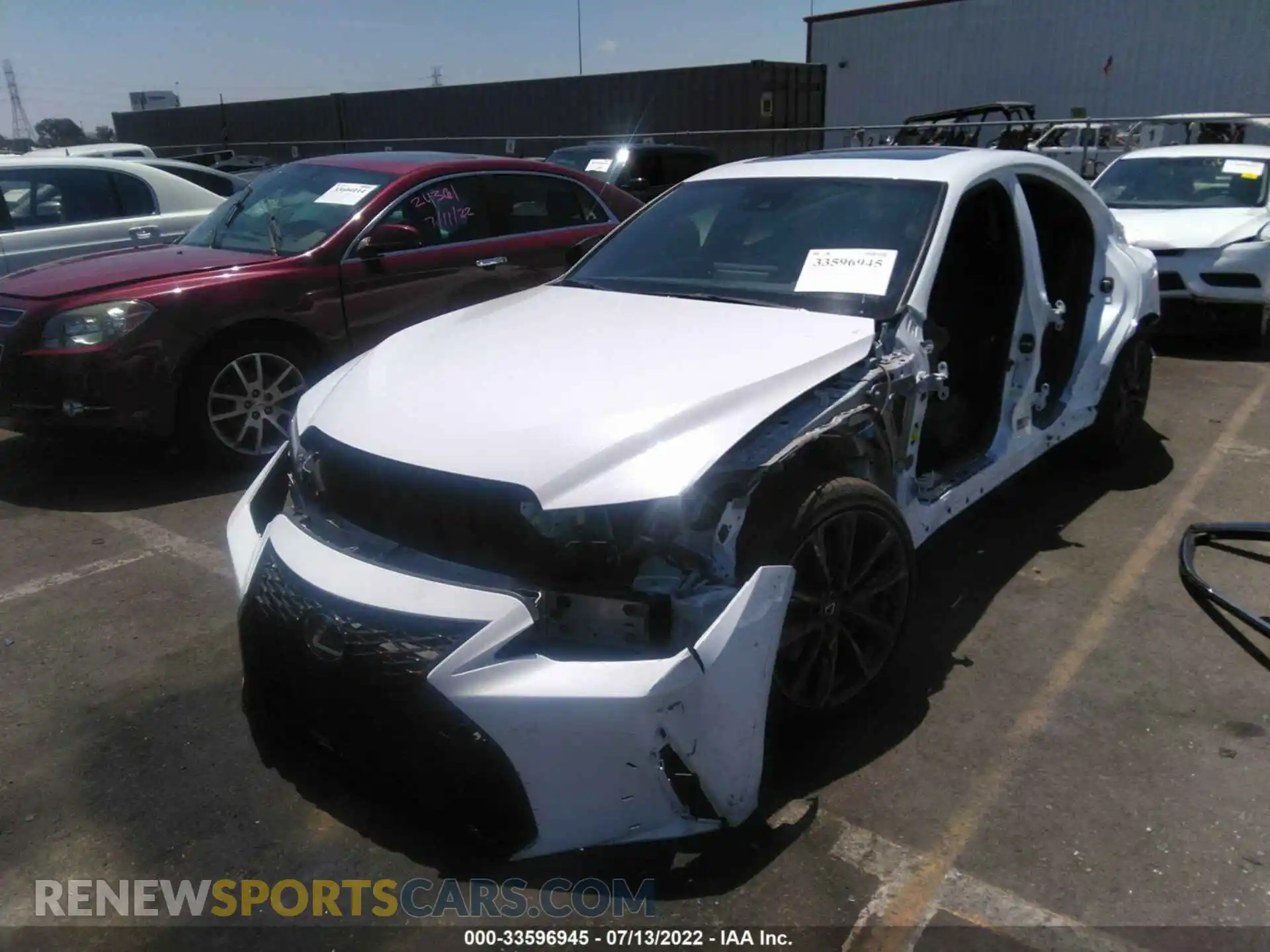 2 Photograph of a damaged car JTHGZ1B23M5046843 LEXUS IS 2021