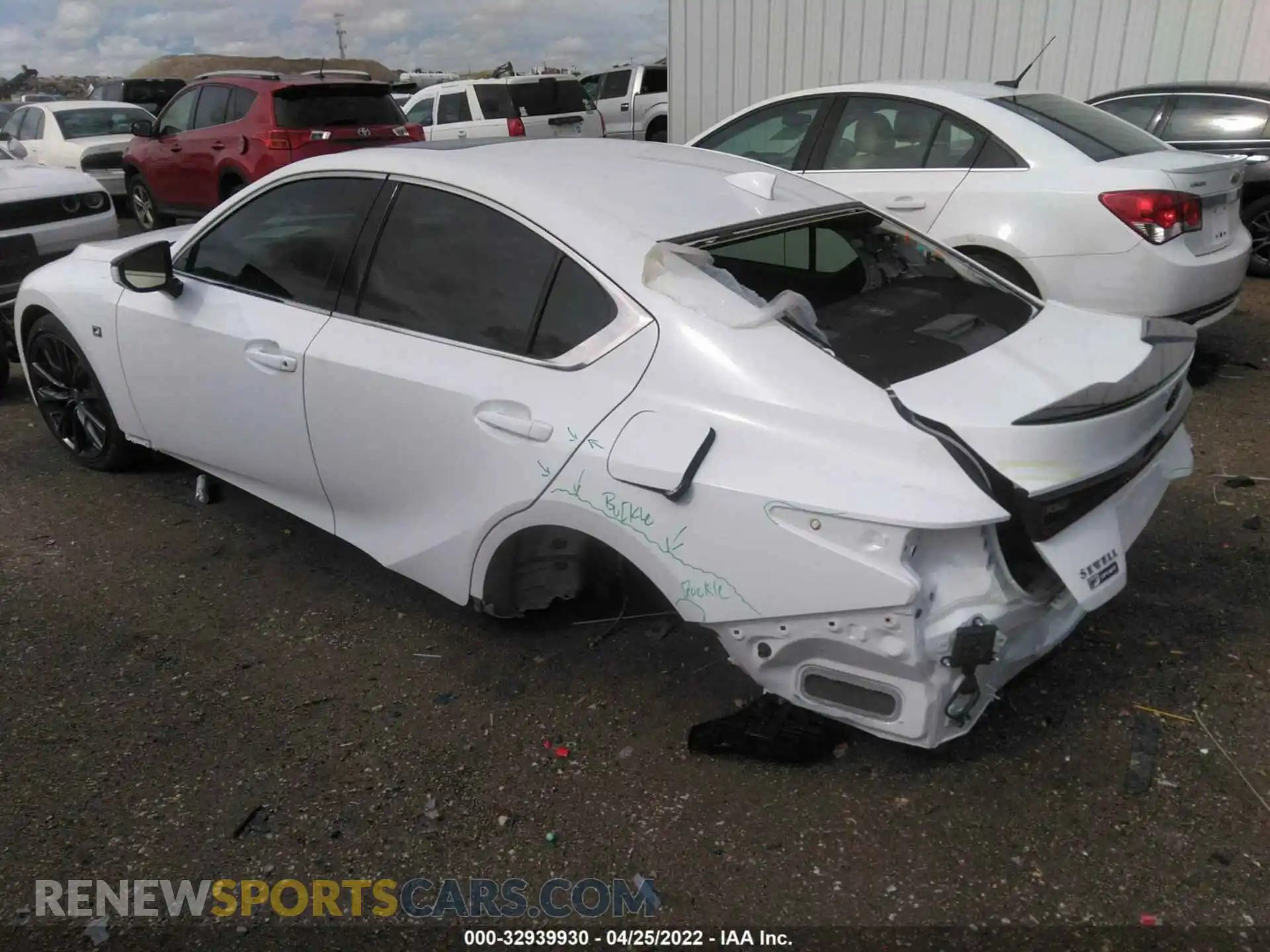 3 Photograph of a damaged car JTHGZ1B26M5042527 LEXUS IS 2021