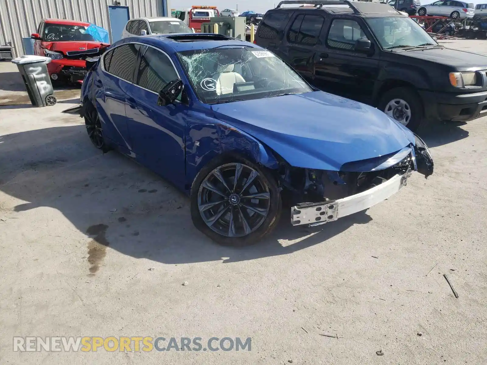 1 Photograph of a damaged car JTHGZ1B26M5045489 LEXUS IS 2021