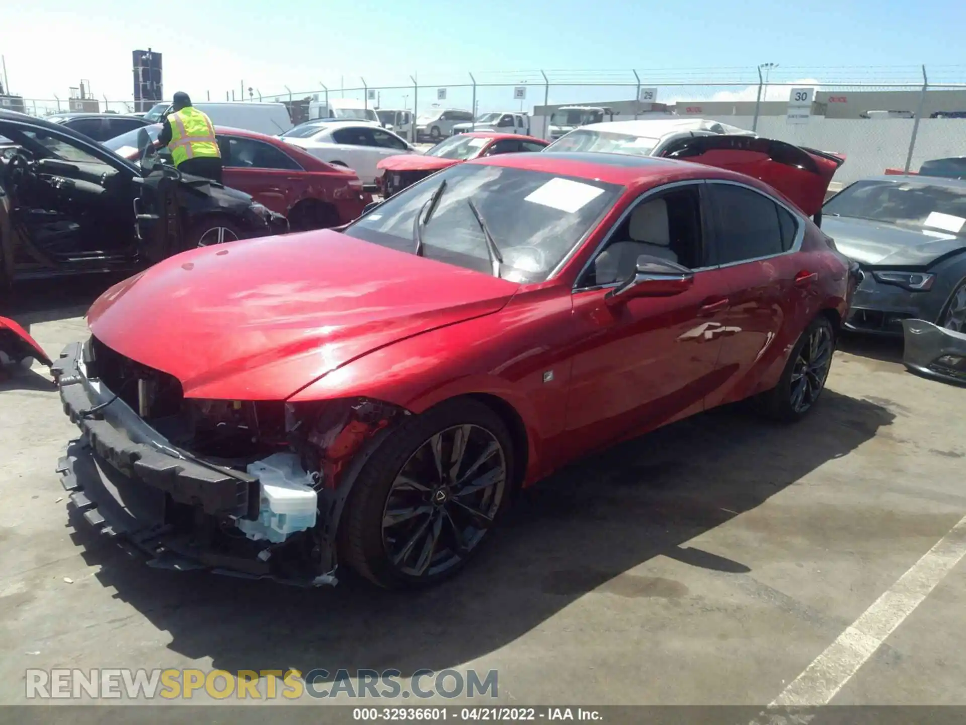 2 Photograph of a damaged car JTHGZ1B26M5046674 LEXUS IS 2021