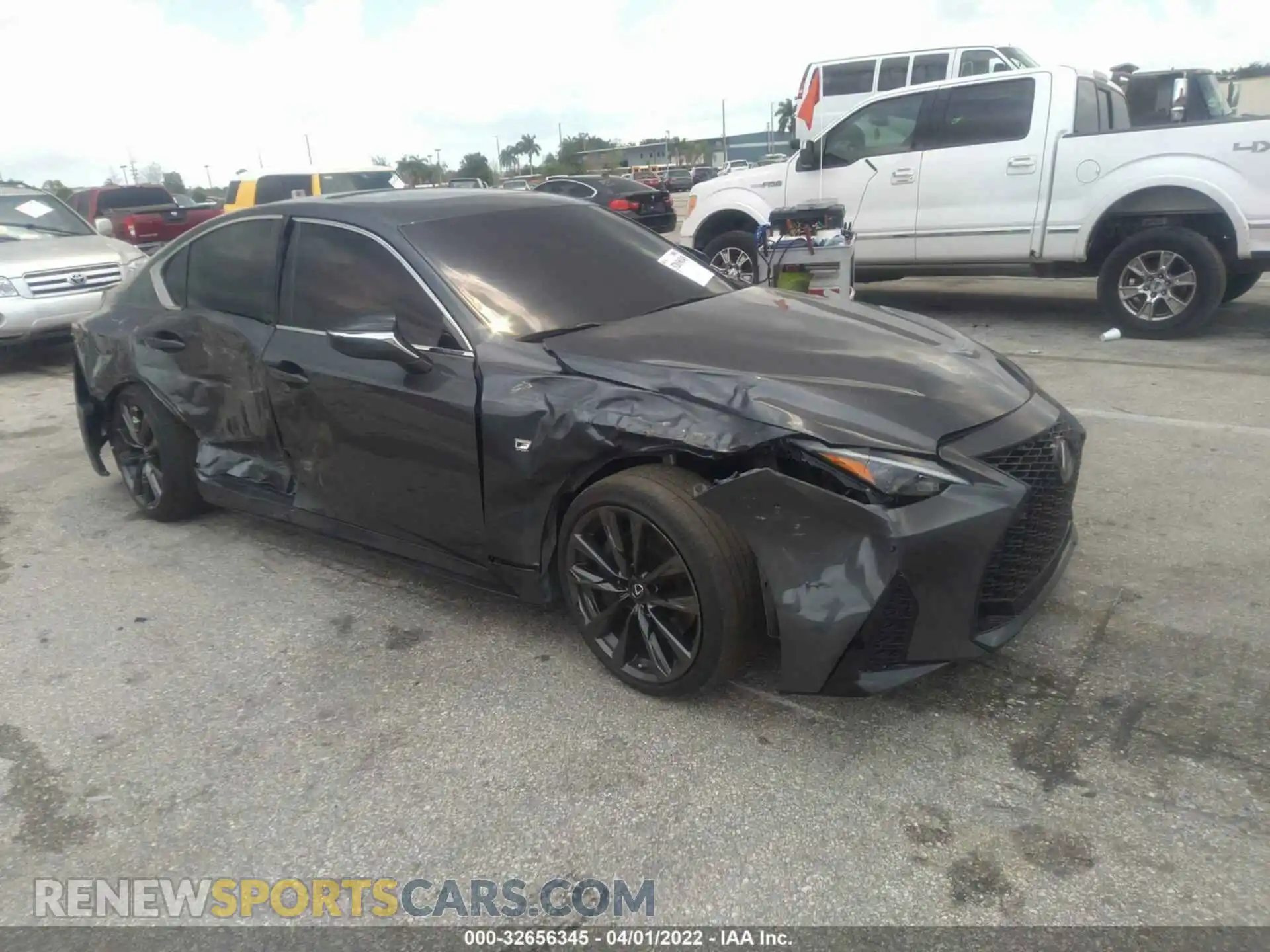 1 Photograph of a damaged car JTHGZ1B27M5045680 LEXUS IS 2021