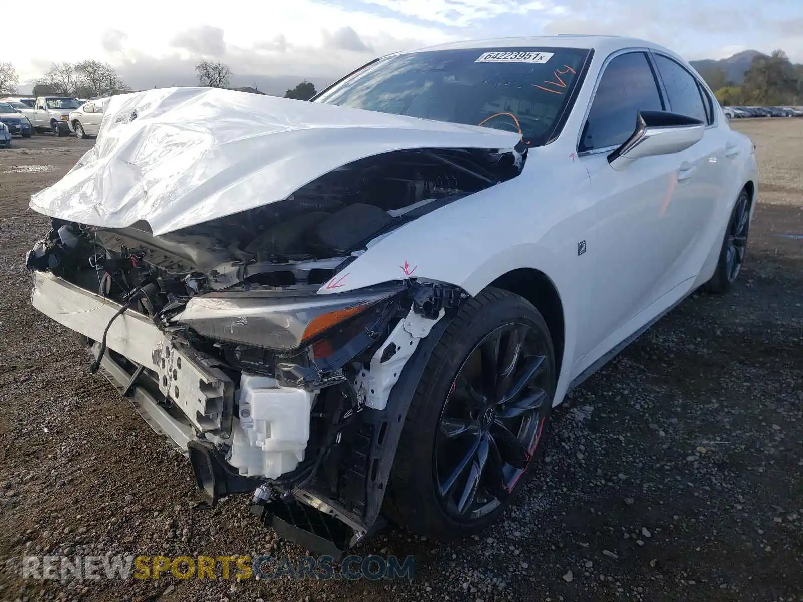 2 Photograph of a damaged car JTHGZ1B29M5043302 LEXUS IS 2021