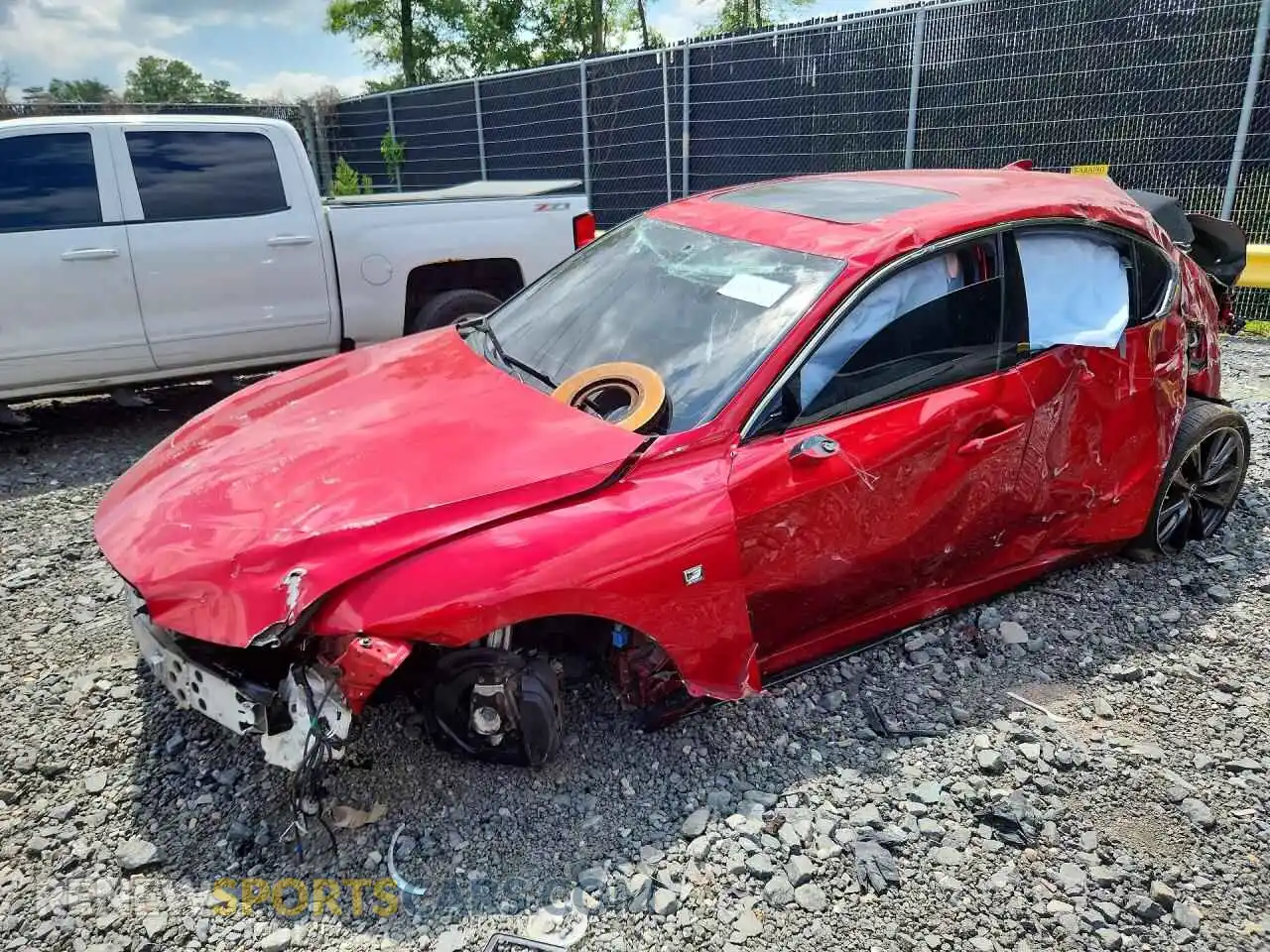 1 Photograph of a damaged car JTHGZ1B29M5044644 LEXUS IS 2021