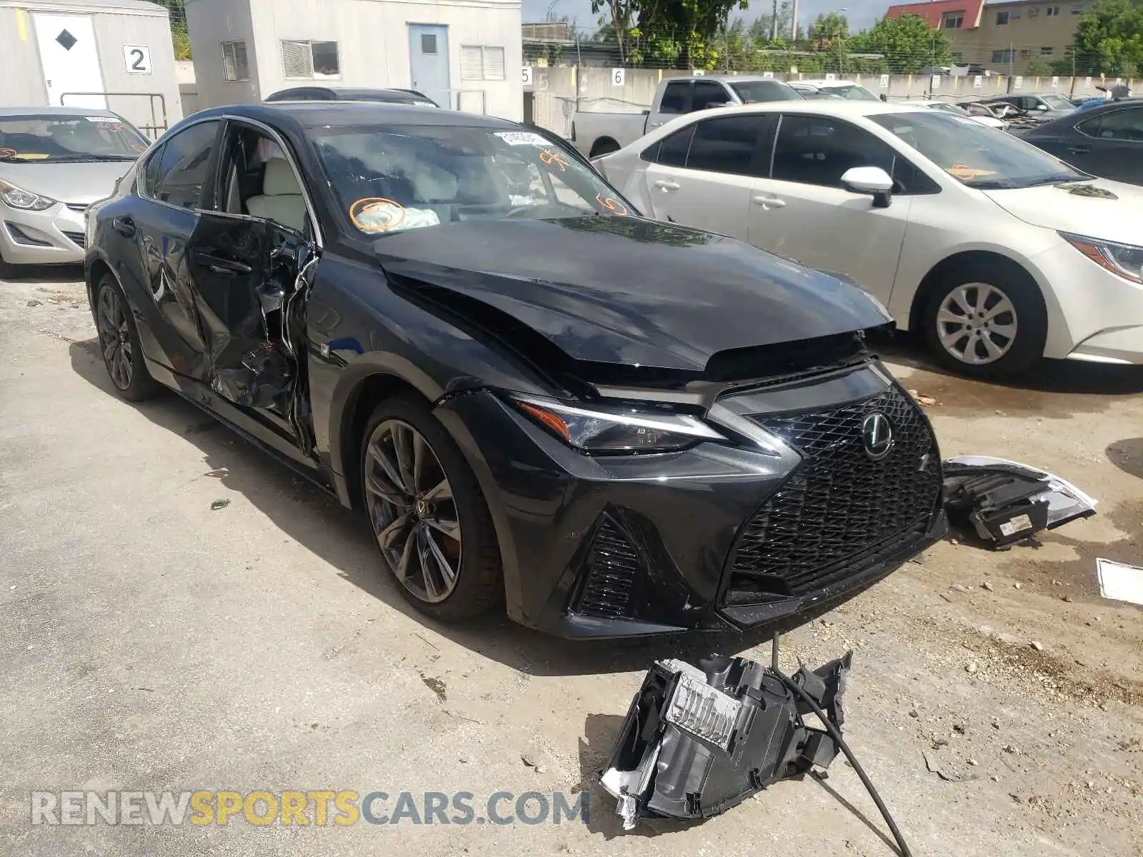 1 Photograph of a damaged car JTHGZ1B2XM5041414 LEXUS IS 2021