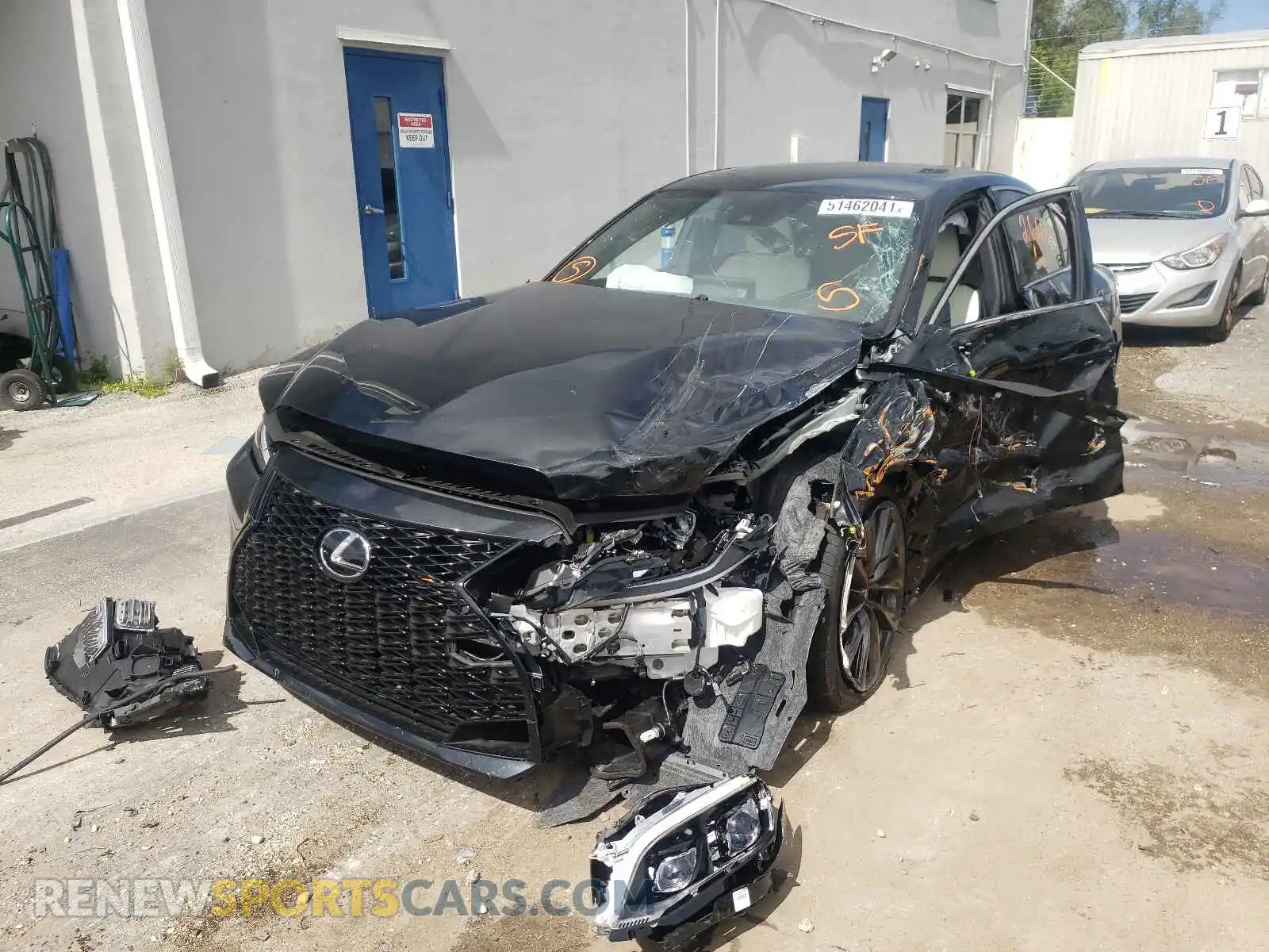 2 Photograph of a damaged car JTHGZ1B2XM5041414 LEXUS IS 2021