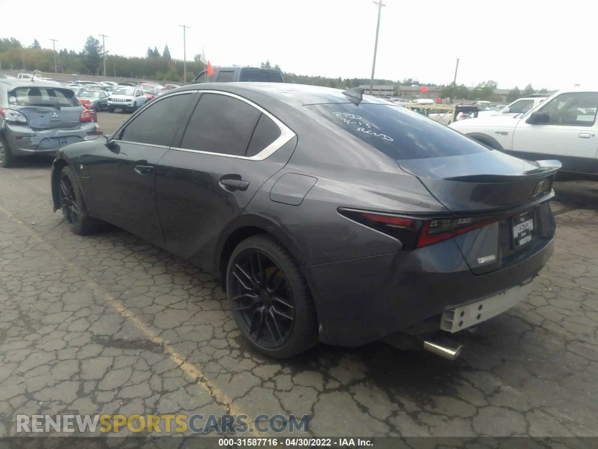 3 Photograph of a damaged car JTHGZ1E21M5022536 LEXUS IS 2021