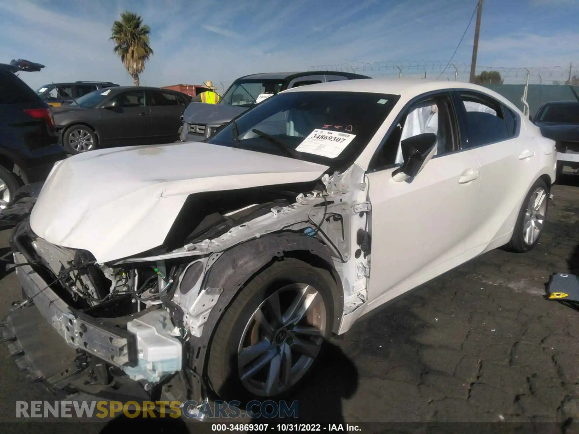 2 Photograph of a damaged car JTHAA1D23N5118829 LEXUS IS 2022