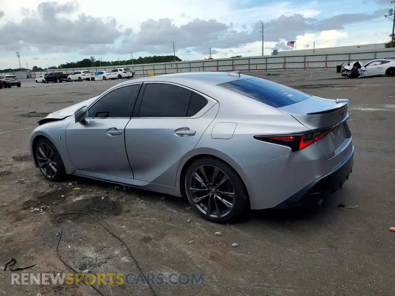 2 fotografías del automóvil dañado JTHGZ1B25P5069089 LEXUS IS 2023