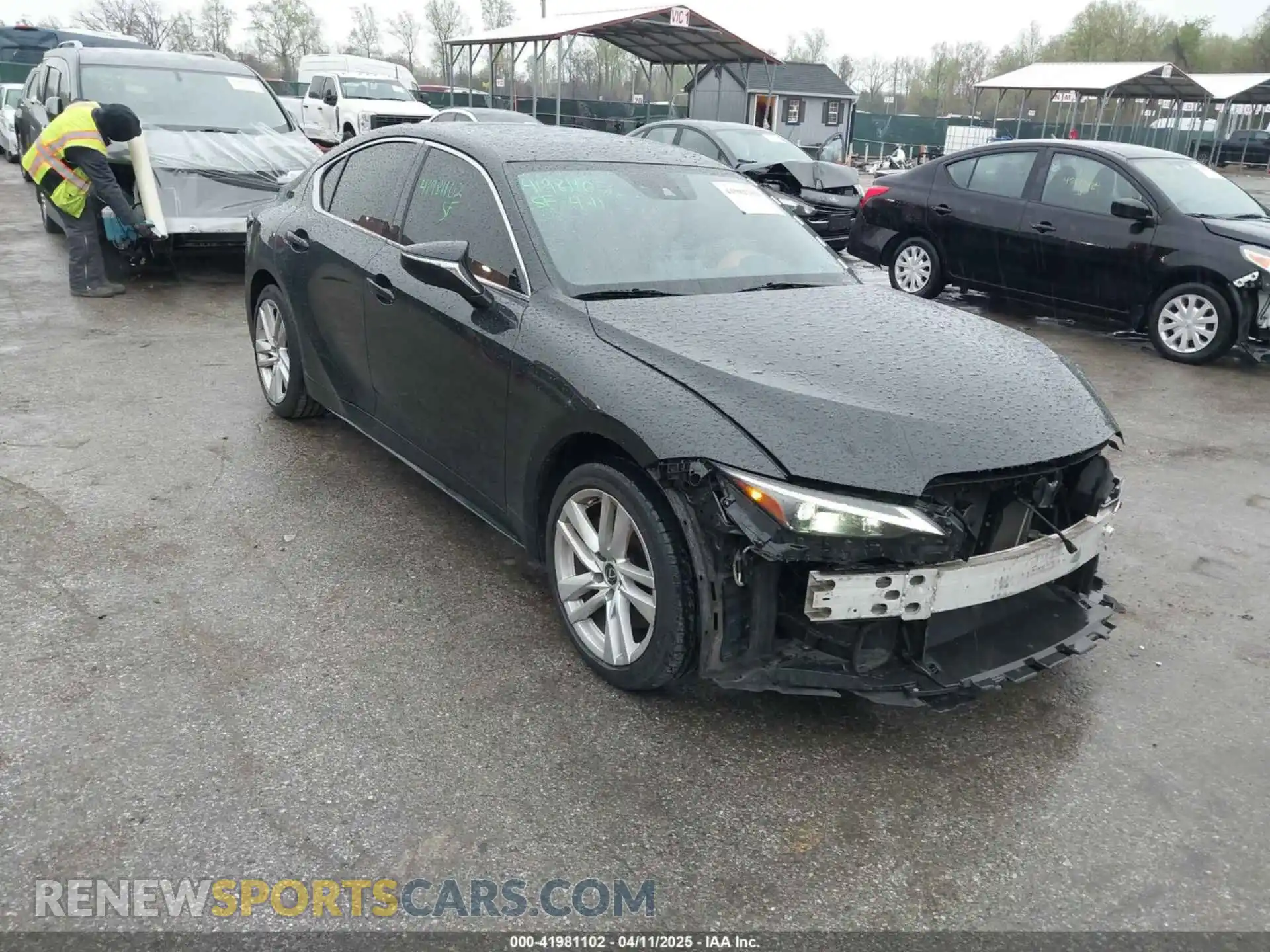 1 Photograph of a damaged car JTHC81F29M5043571 LEXUS IS 300 2021
