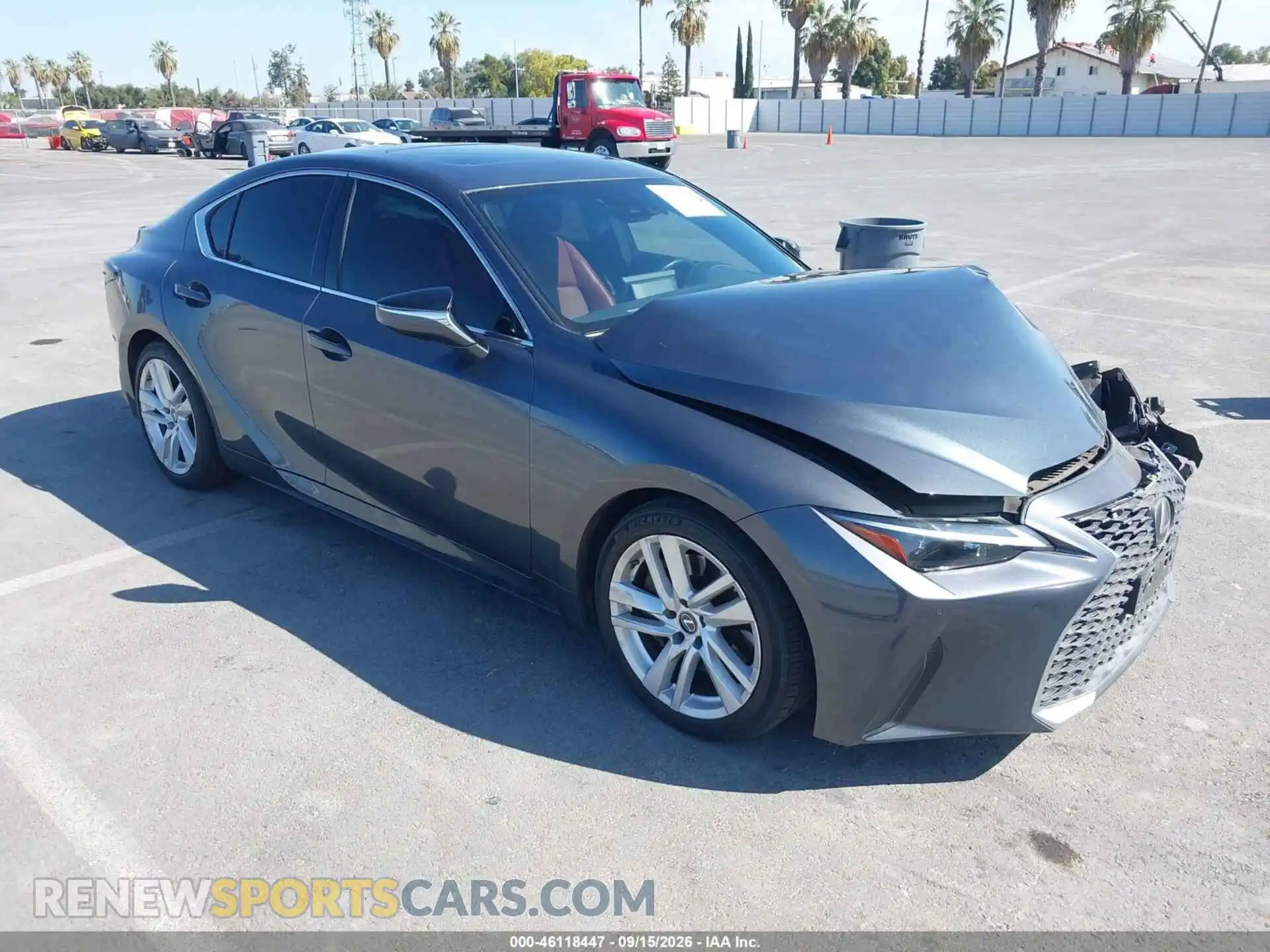 1 Photograph of a damaged car JTHCA1D21M5117086 LEXUS IS 300 2021