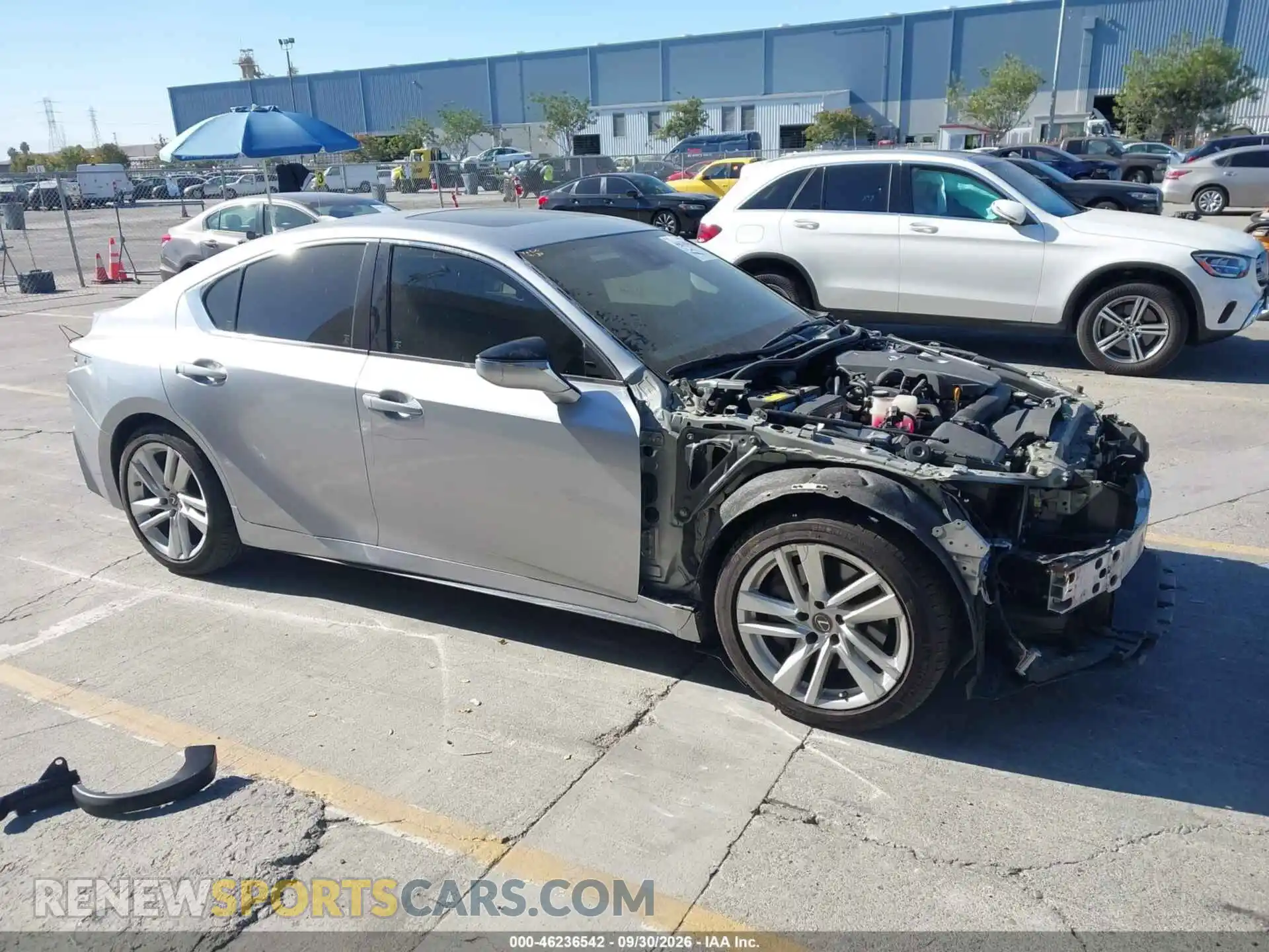 1 Photograph of a damaged car JTHCA1D26M5113373 LEXUS IS 300 2021