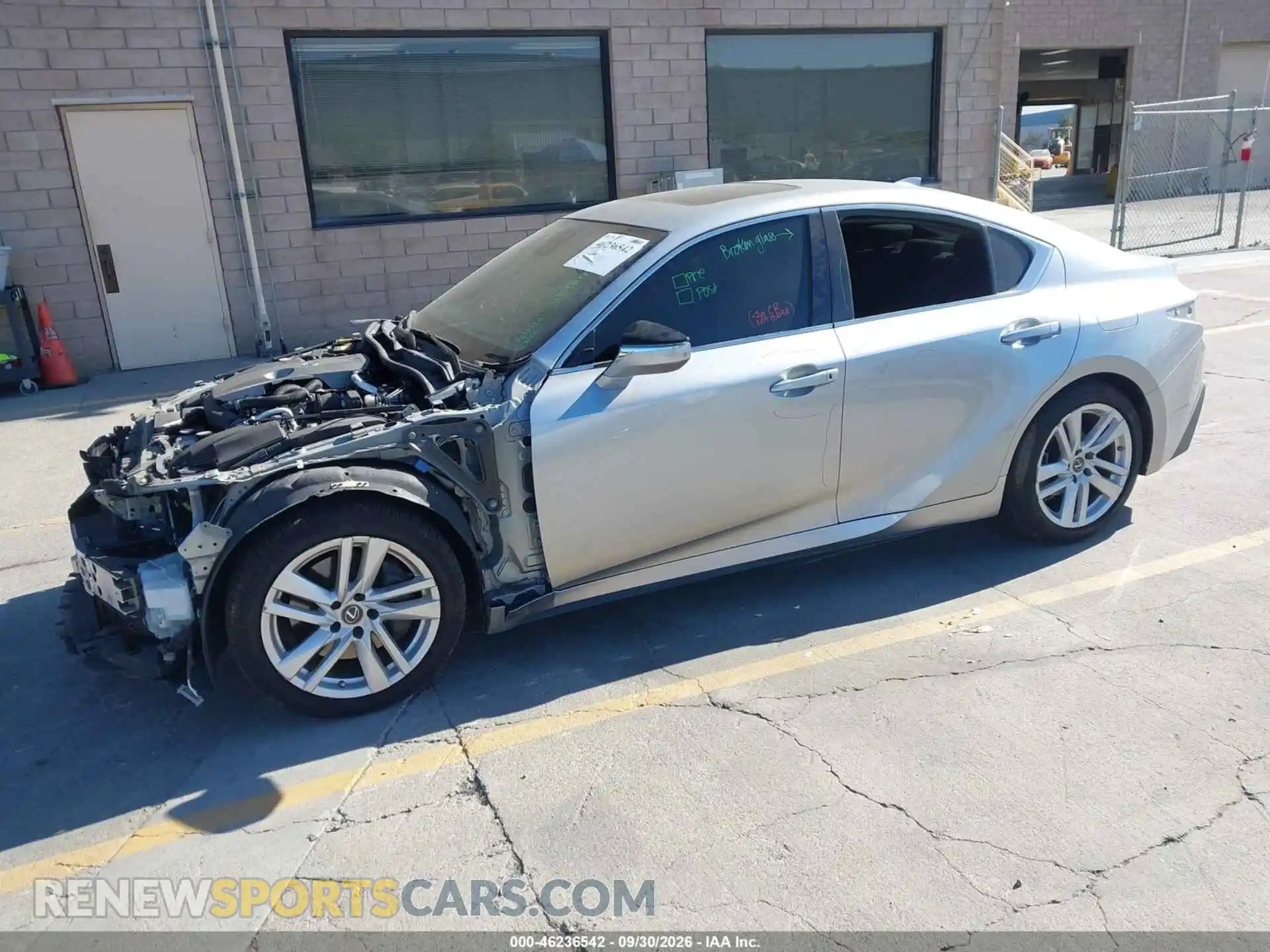 2 Photograph of a damaged car JTHCA1D26M5113373 LEXUS IS 300 2021