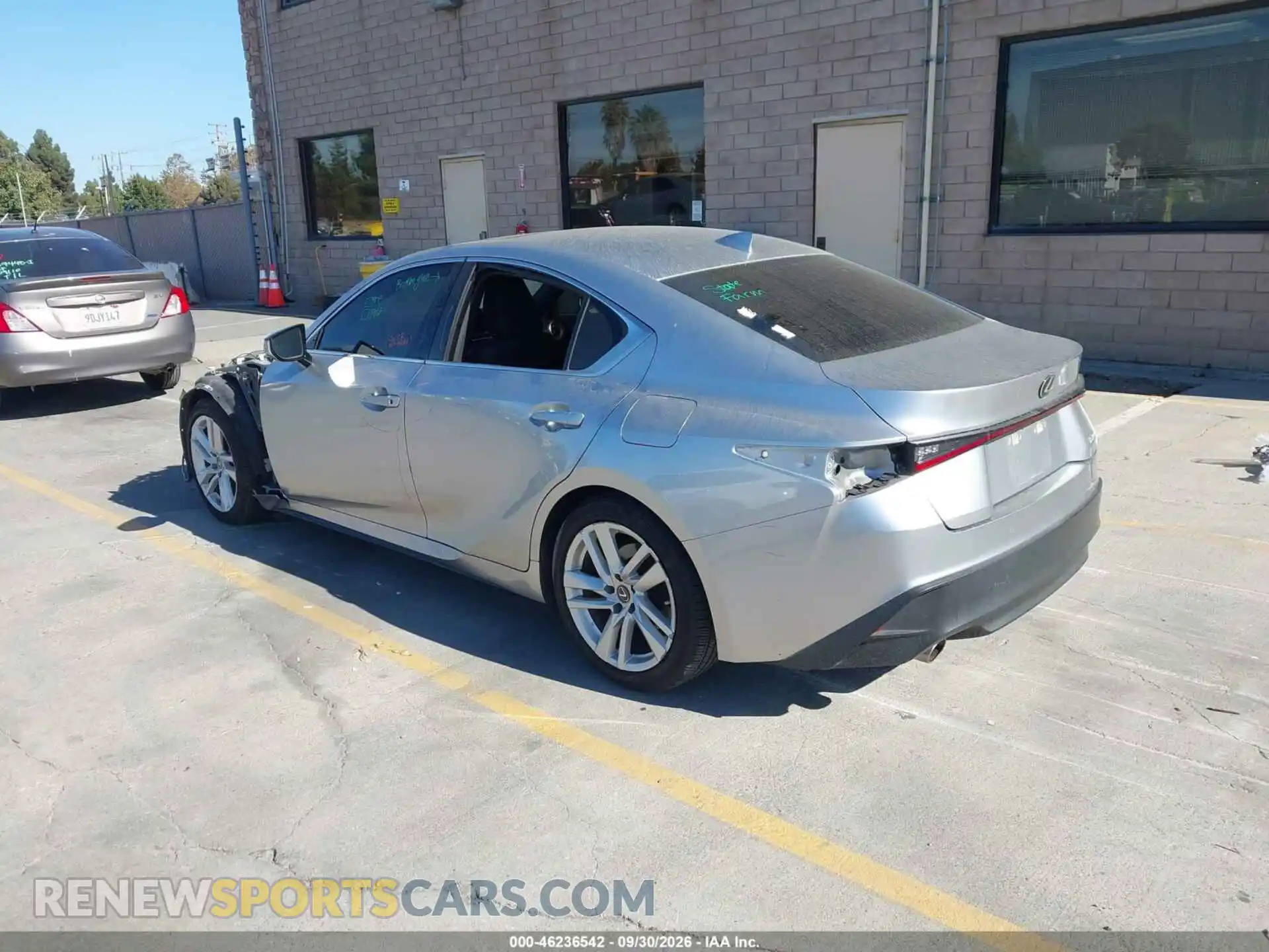 3 Photograph of a damaged car JTHCA1D26M5113373 LEXUS IS 300 2021