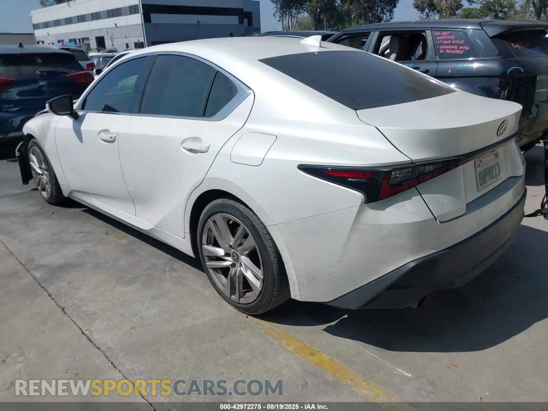 3 Photograph of a damaged car JTHCA1D26M5114670 LEXUS IS 300 2021