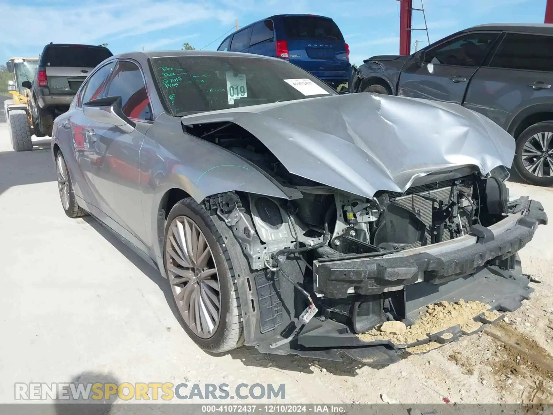 1 Photograph of a damaged car JTHDA1D24N5118741 LEXUS IS 300 2022