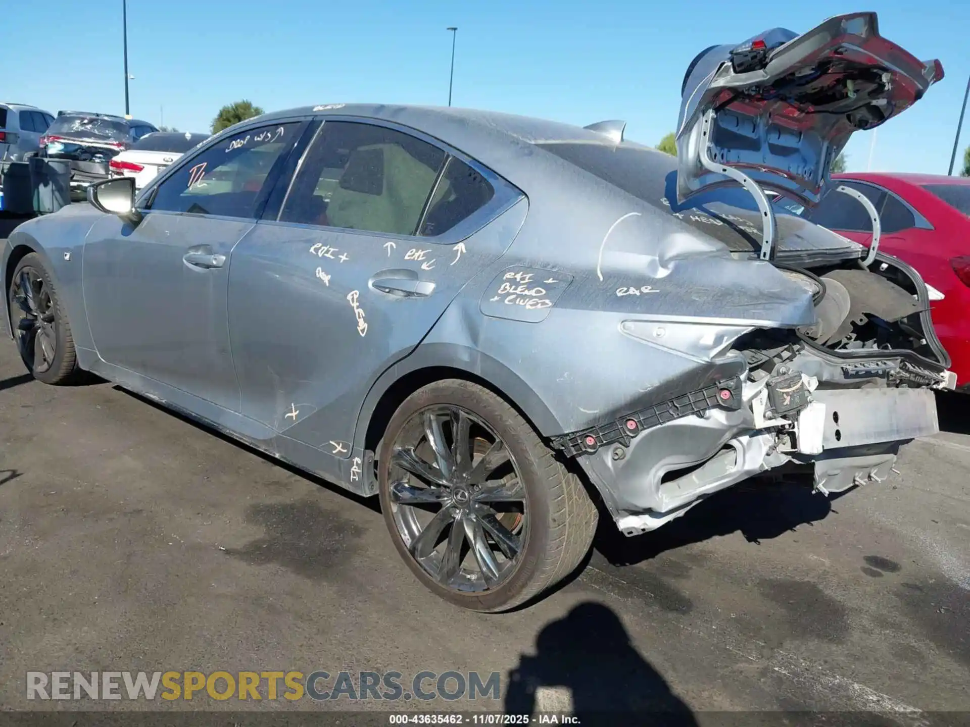 3 Photograph of a damaged car JTHGZ1B22M5038328 LEXUS IS 350 2021