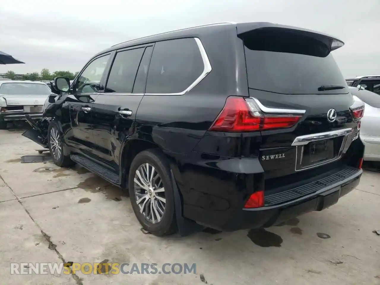 3 fotografías del automóvil dañado JTJHY7AX8K4307635 LEXUS LX570 2019