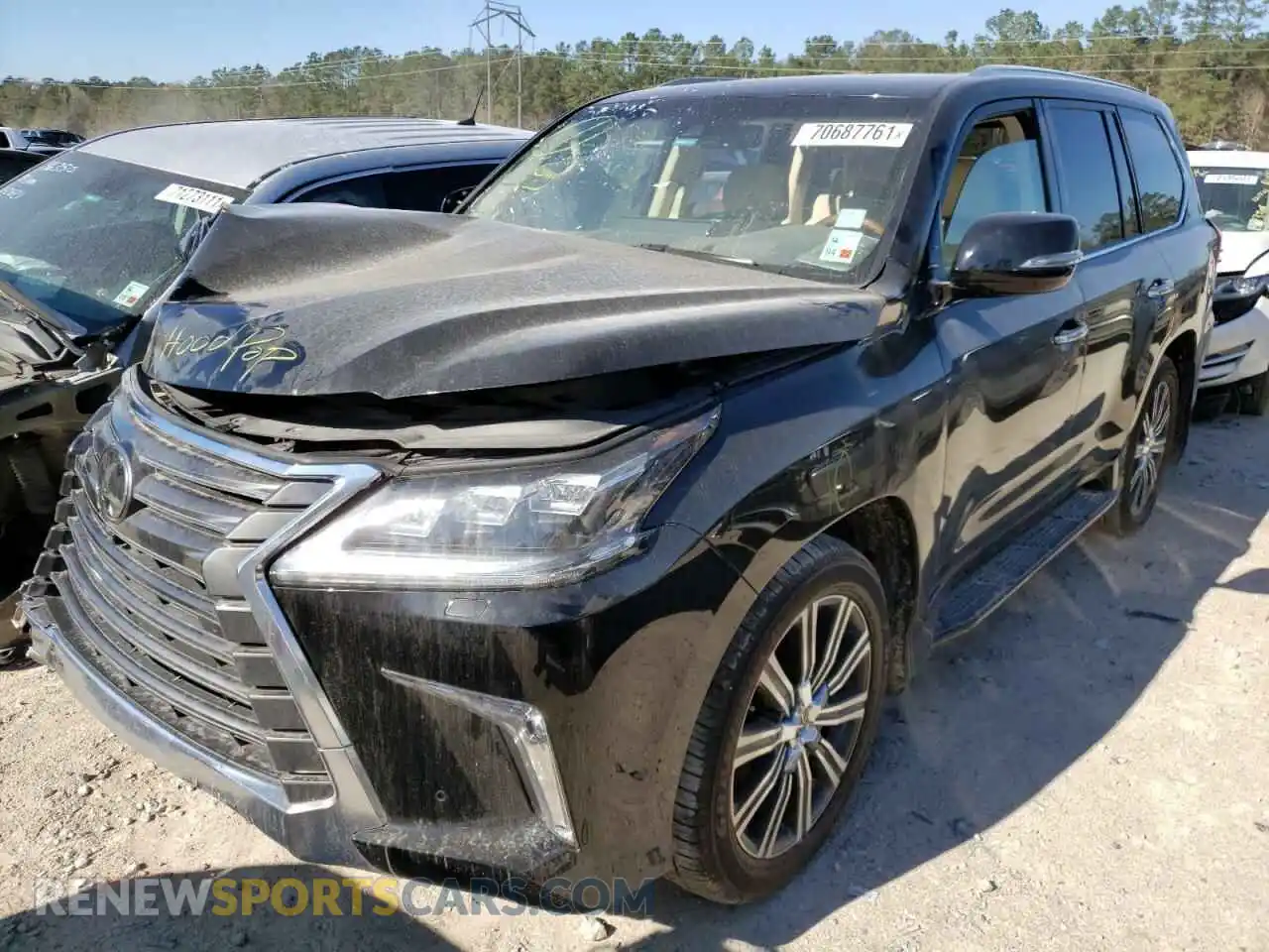 2 Photograph of a damaged car JTJDY7AX4L4319409 LEXUS LX570 2020