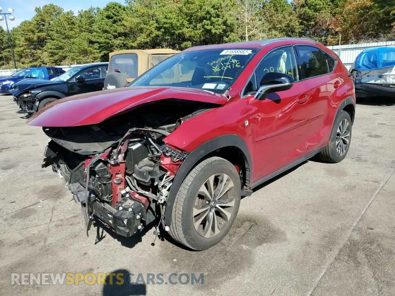 2 Photograph of a damaged car JTJBARBZ1K2186416 LEXUS NX 2019