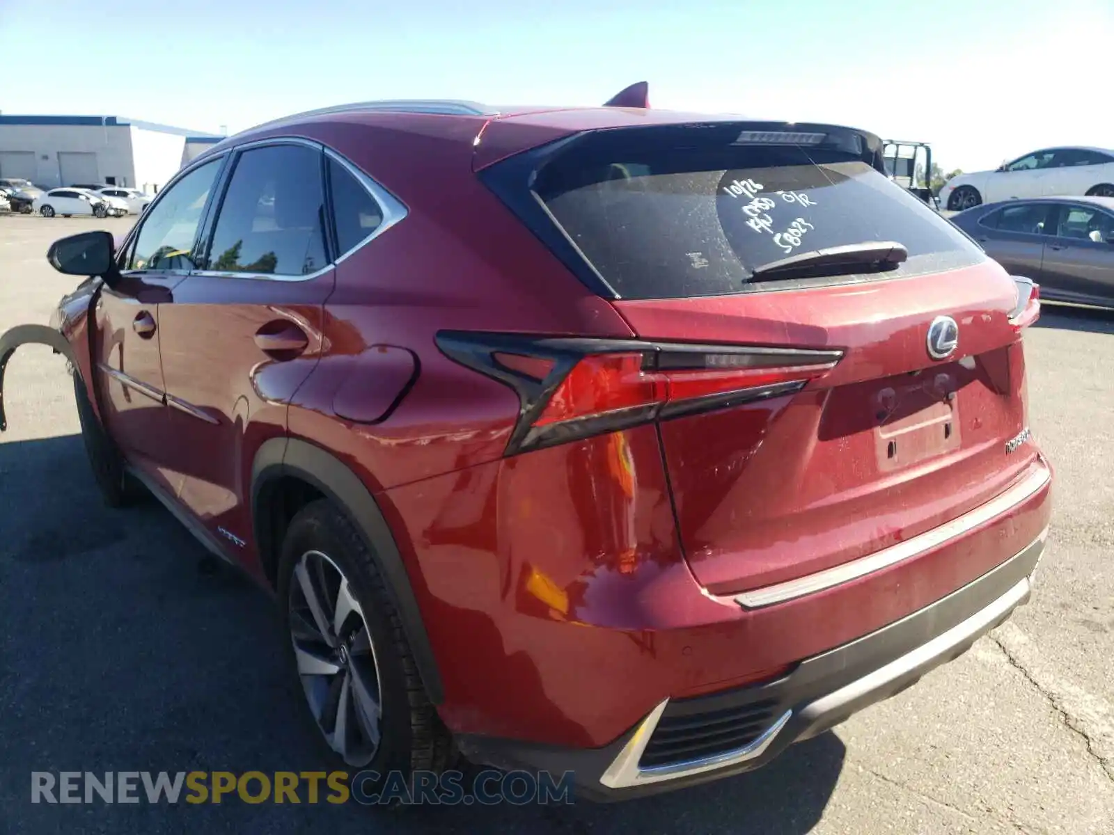 3 fotografías del automóvil dañado JTJBJRBZ4K2099304 LEXUS NX 2019