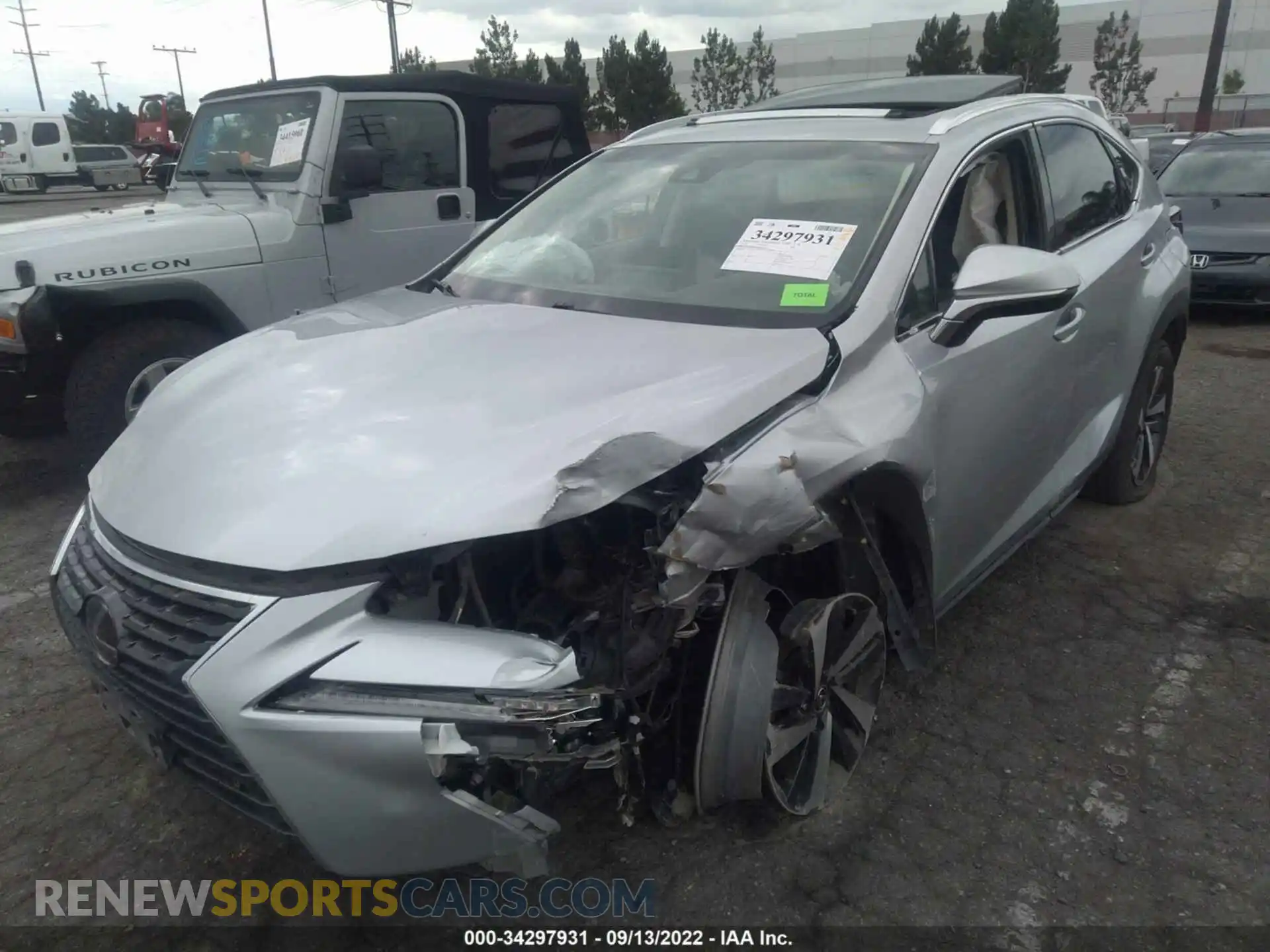 2 Photograph of a damaged car JTJYARBZ1K2123729 LEXUS NX 2019