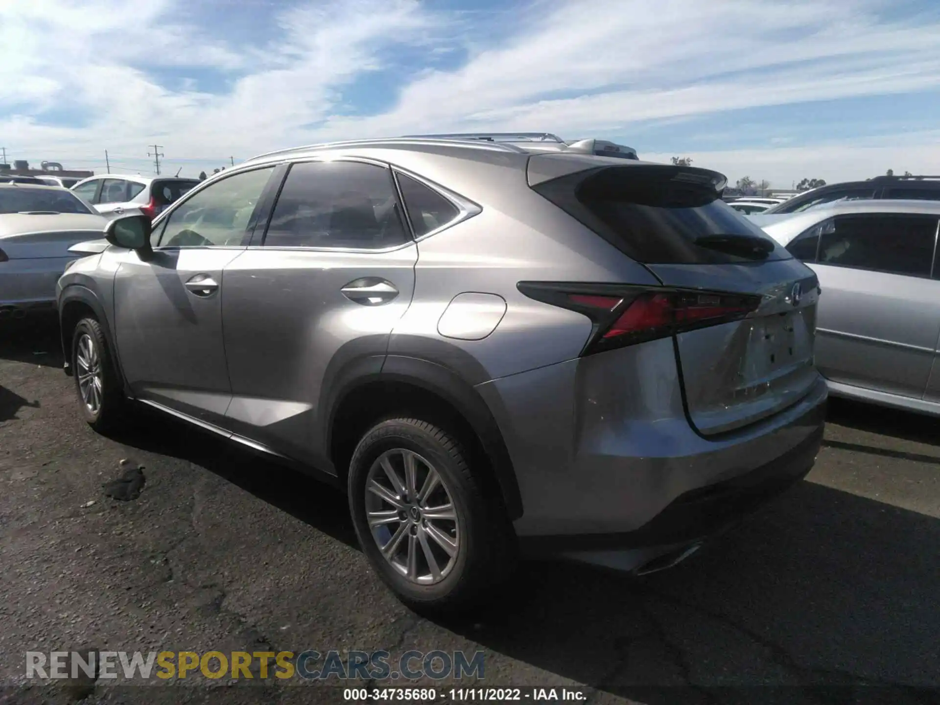 3 fotografías del automóvil dañado JTJAARBZ6L5020579 LEXUS NX 2020