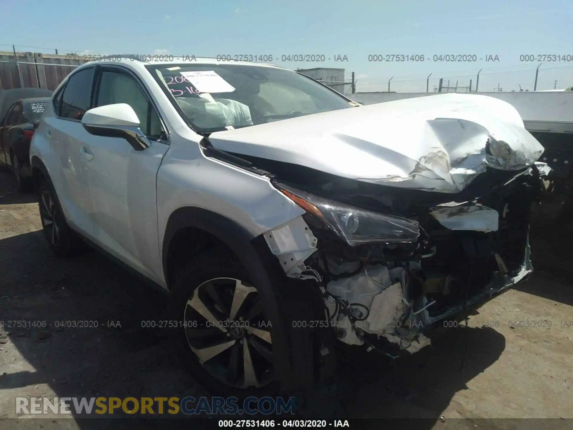 1 Photograph of a damaged car JTJDARBZ1L5007445 LEXUS NX 2020