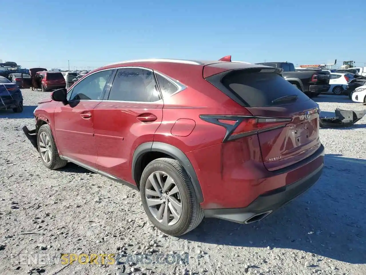 2 fotografías del automóvil dañado JTJGARBZ2L2160513 LEXUS NX 2020