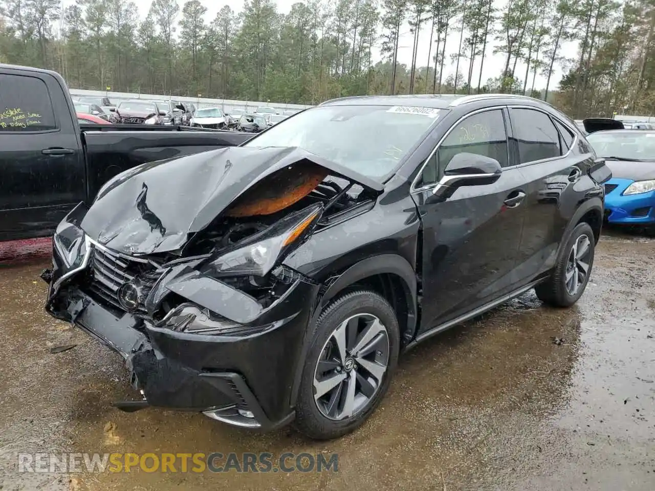2 fotografías del automóvil dañado JTJGARBZ2L2176663 LEXUS NX 2020