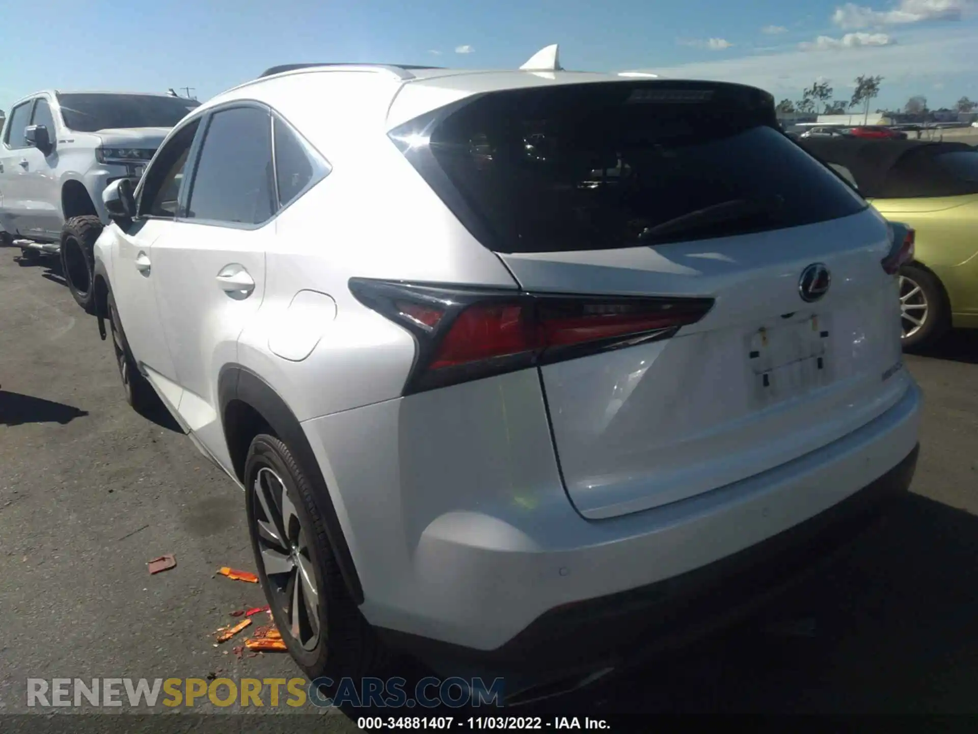 3 fotografías del automóvil dañado JTJGARBZ4L2177412 LEXUS NX 2020