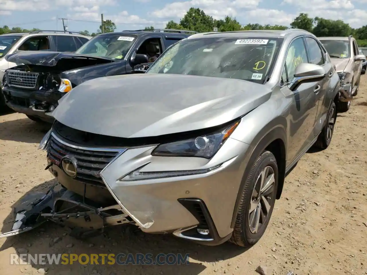 2 Фотография поврежденного автомобиля JTJGARDZ6L2225750 LEXUS NX 2020
