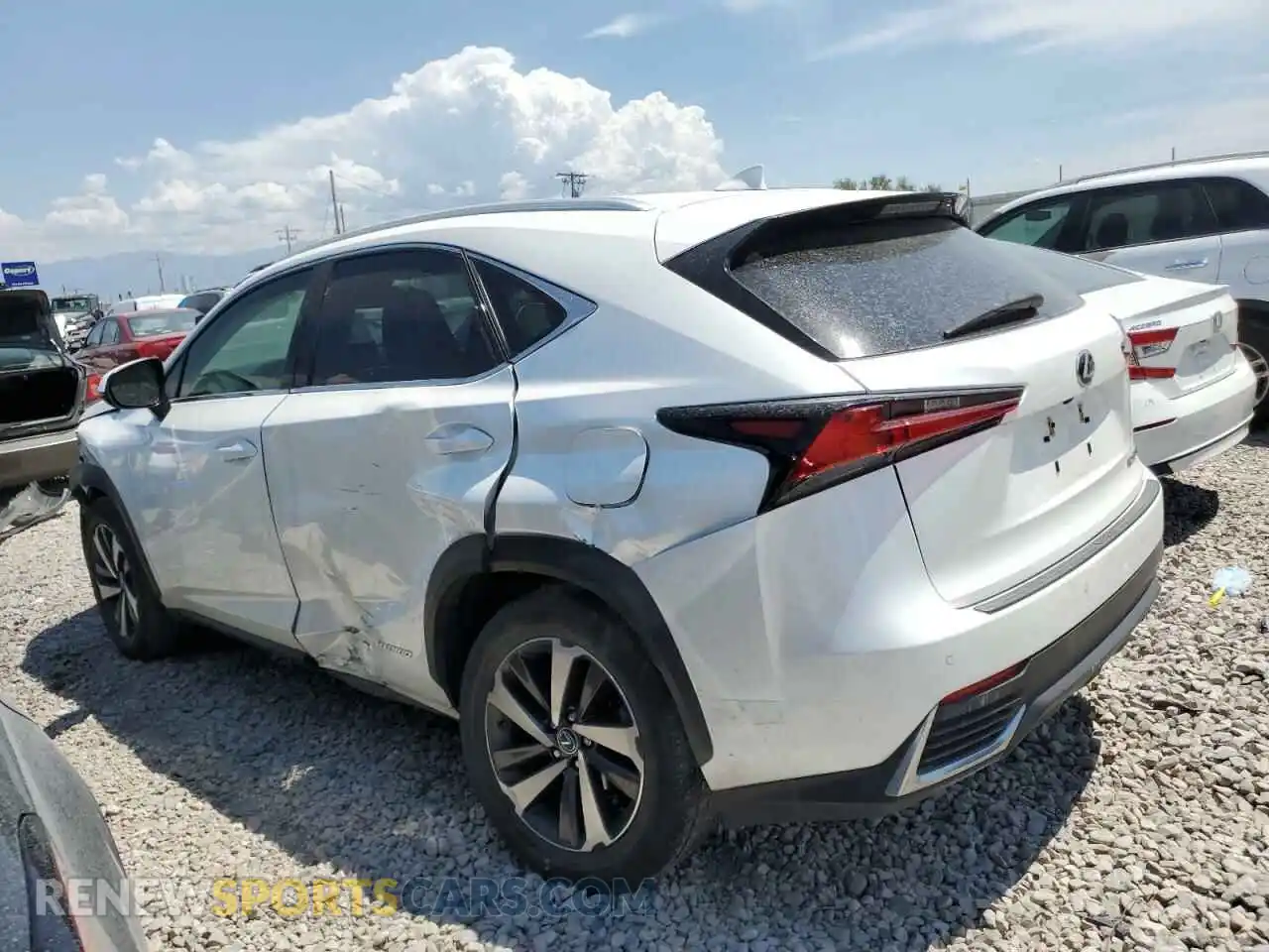2 fotografías del automóvil dañado JTJGJRDZ5L2143458 LEXUS NX 2020