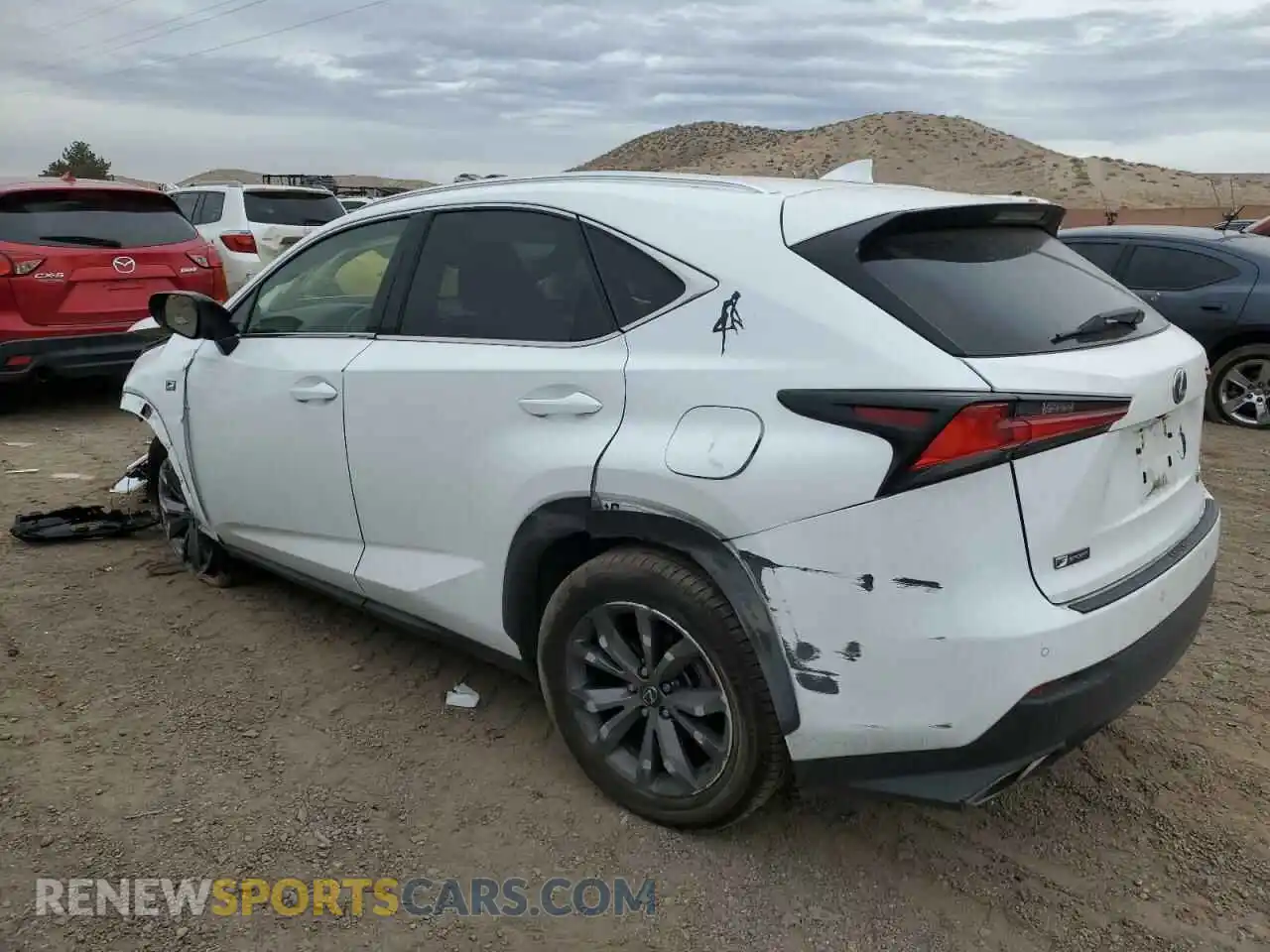 2 fotografías del automóvil dañado JTJSARBZ8L2172238 LEXUS NX 2020