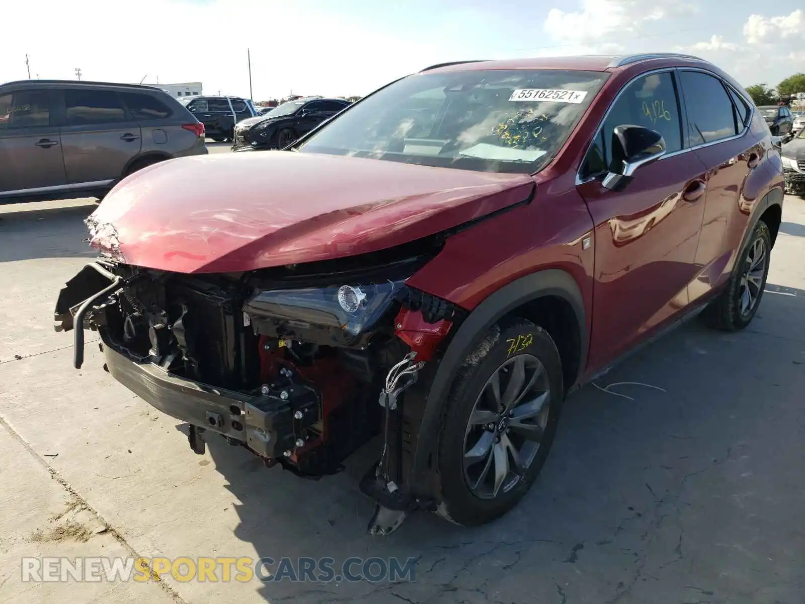 2 Photograph of a damaged car JTJSARBZXL2160396 LEXUS NX 2020