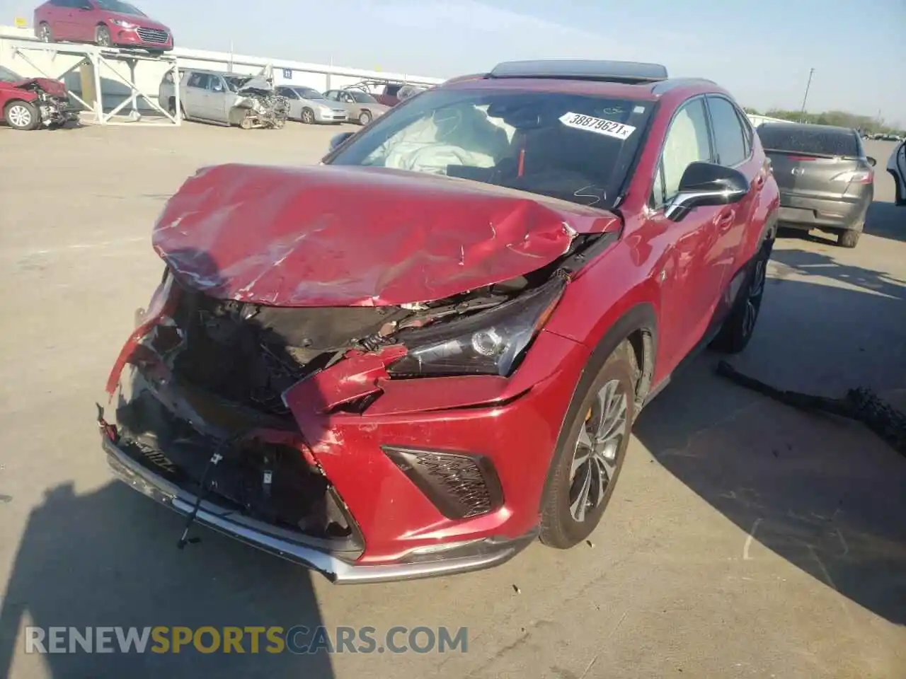 2 Фотография поврежденного автомобиля JTJSARDZ5L5006626 LEXUS NX 2020