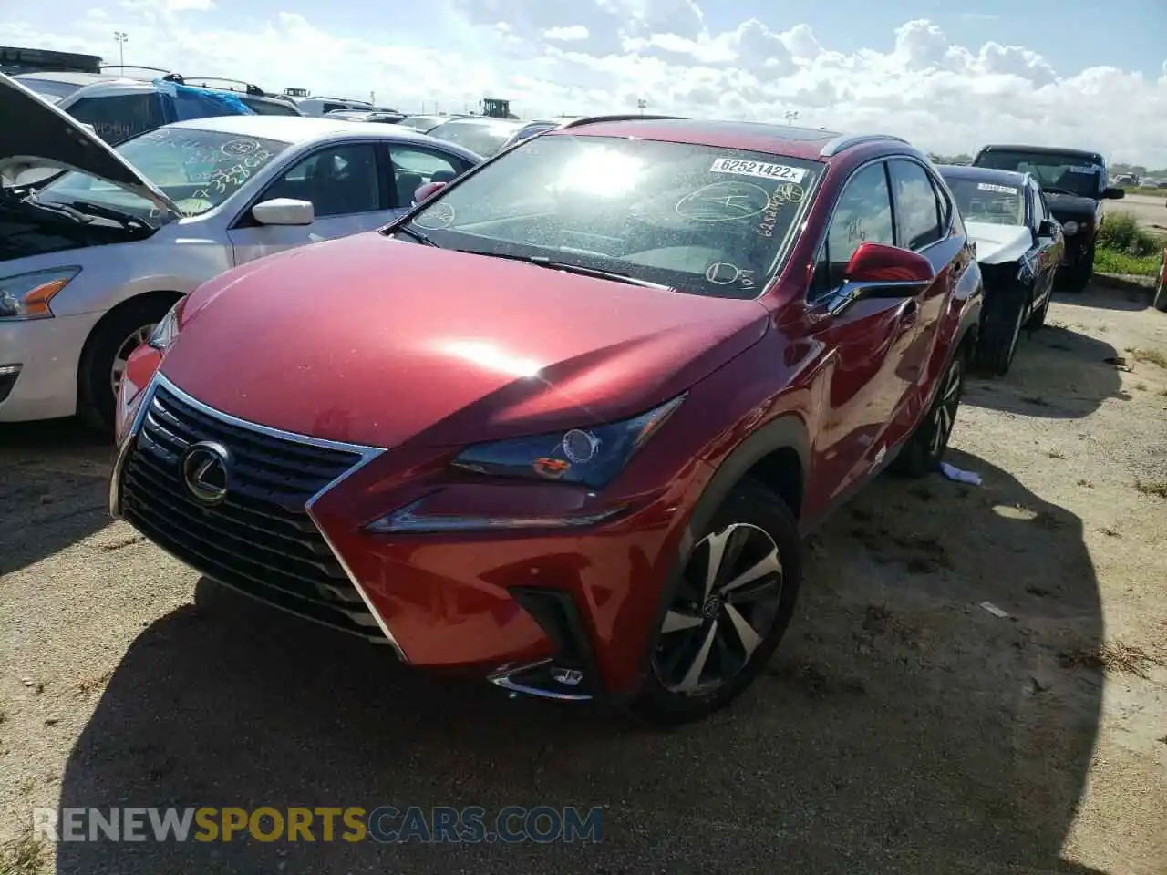 2 fotografías del automóvil dañado JTJGARBZ7M5027875 LEXUS NX 2021