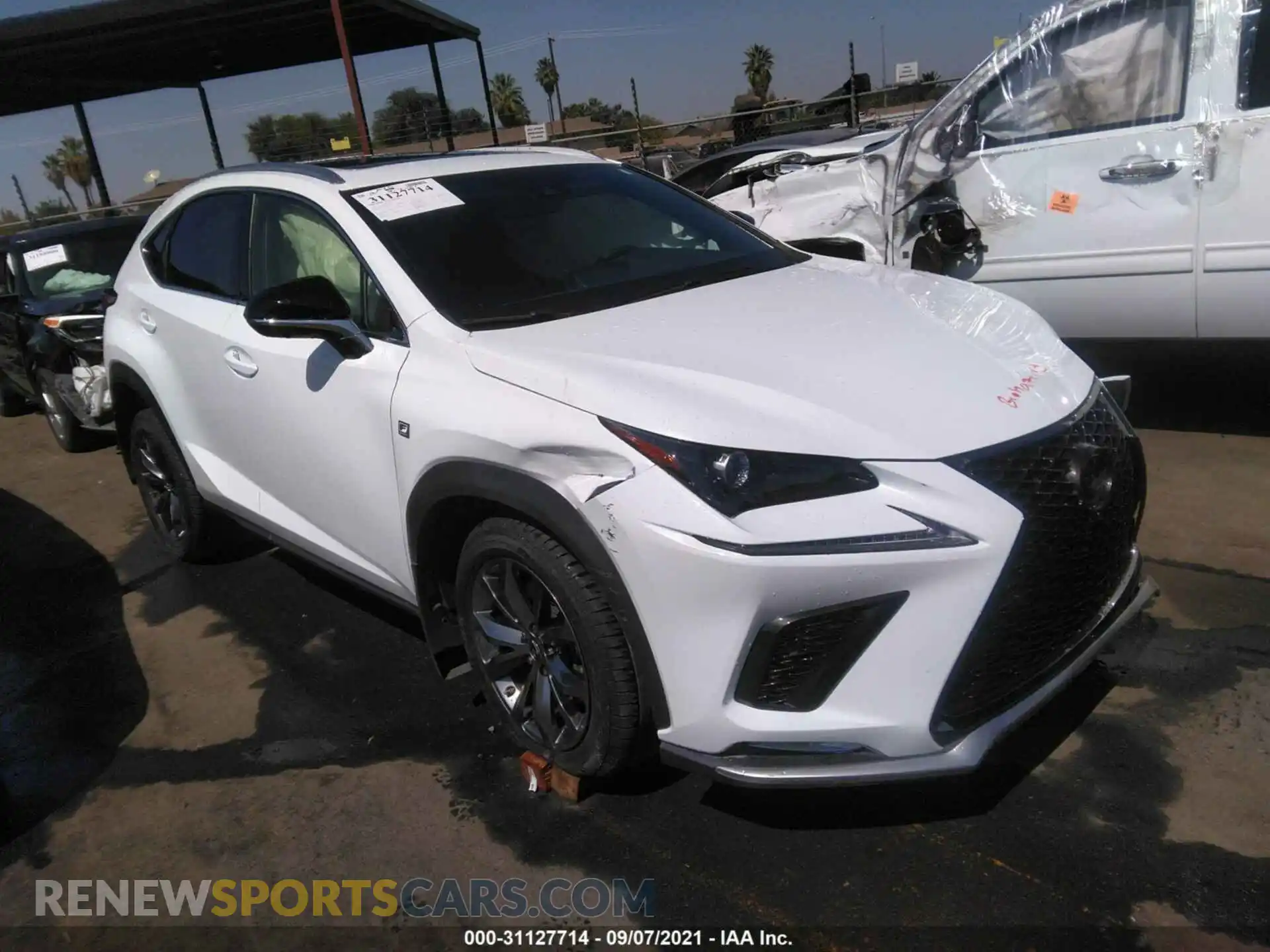 1 Photograph of a damaged car JTJSARBZ2M5025767 LEXUS NX 2021