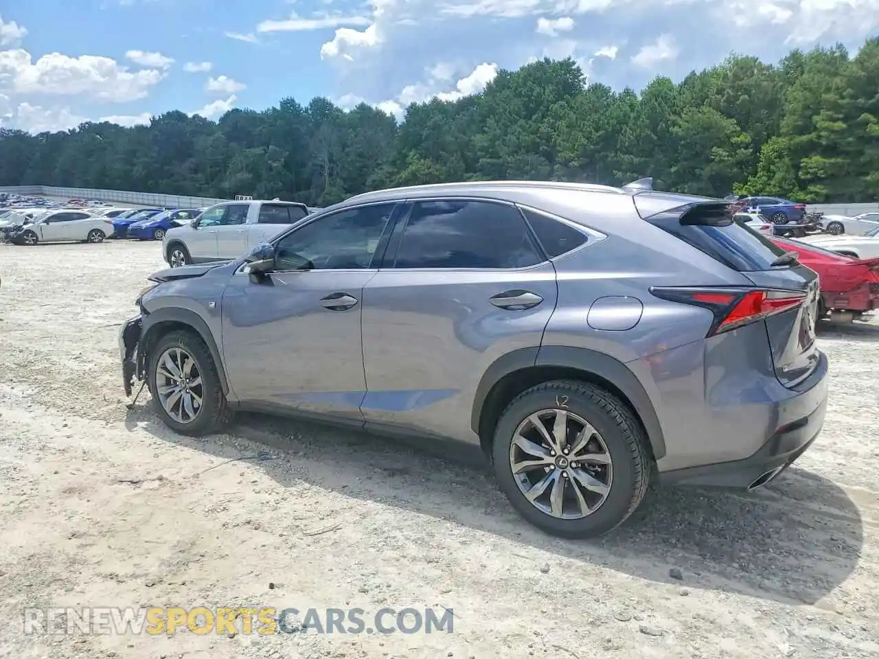 2 fotografías del automóvil dañado JTJSARBZ5M2179665 LEXUS NX 2021