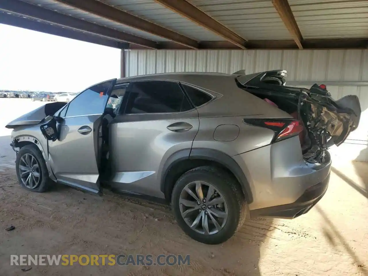 2 fotografías del automóvil dañado JTJSARBZ6M2181313 LEXUS NX 2021