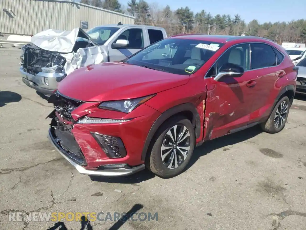 2 fotografías del automóvil dañado JTJSARDZ4M2255390 LEXUS NX 2021