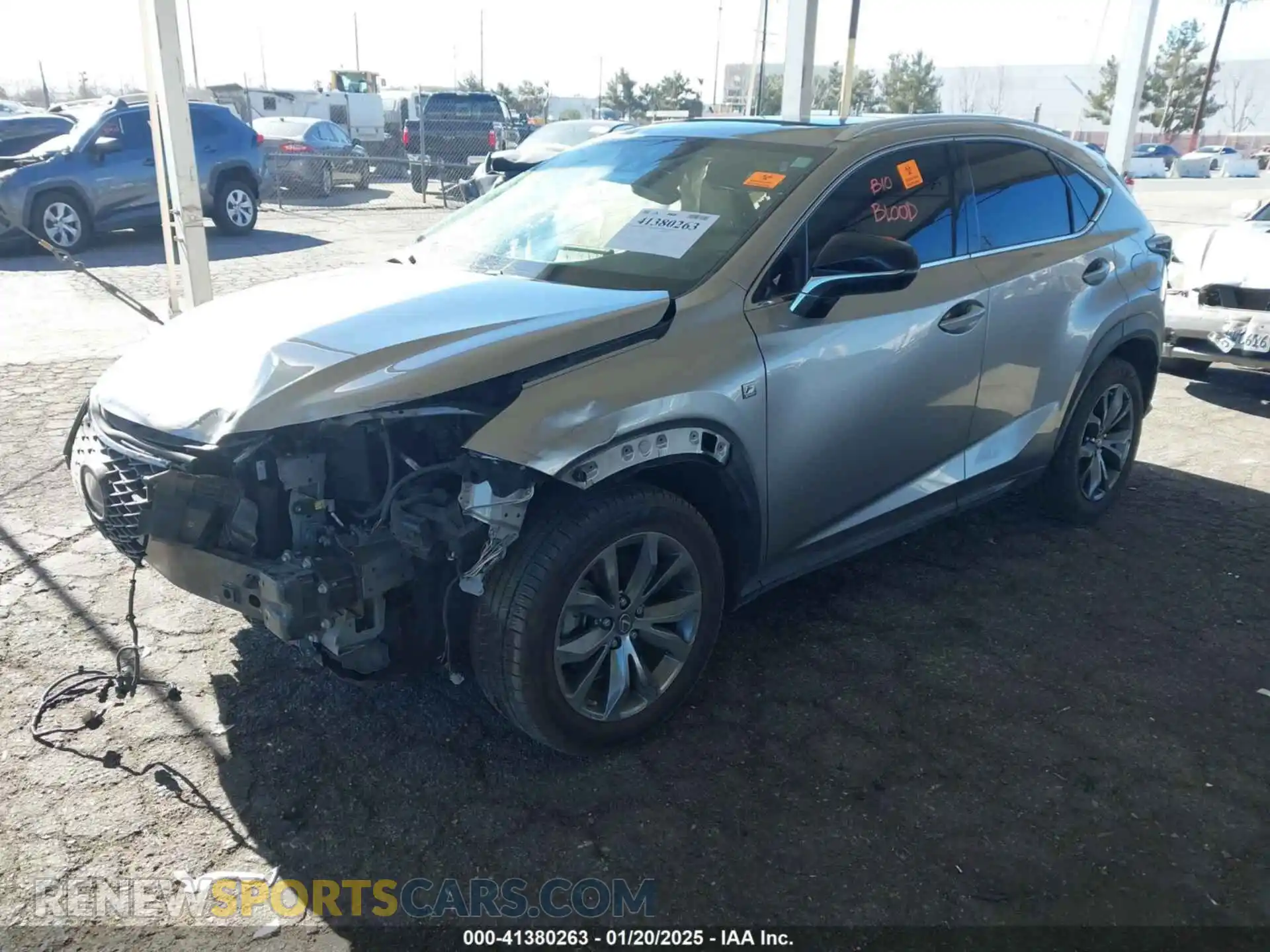 2 Фотография поврежденного автомобиля JTJSARBZ6L2162730 LEXUS NX 300 2020