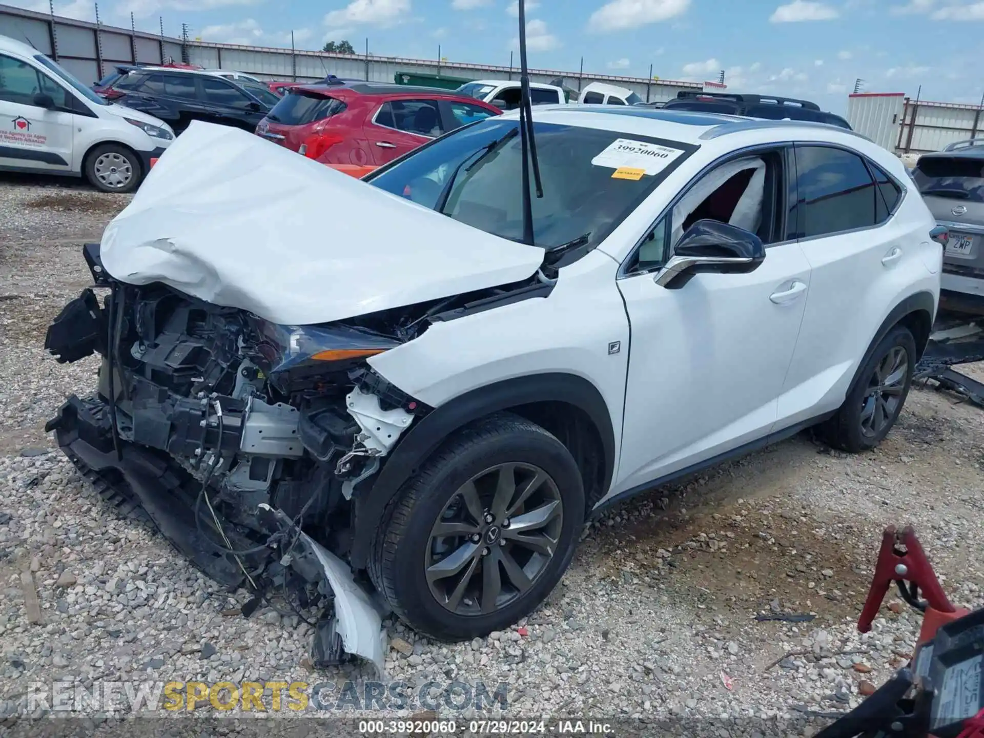2 Фотография поврежденного автомобиля JTJSARBZXL5005619 LEXUS NX 300 2020