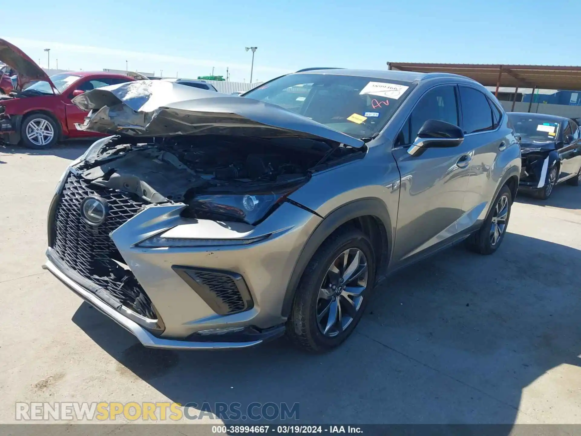 2 Photograph of a damaged car JTJSARBZ3M2190552 LEXUS NX 300 2021