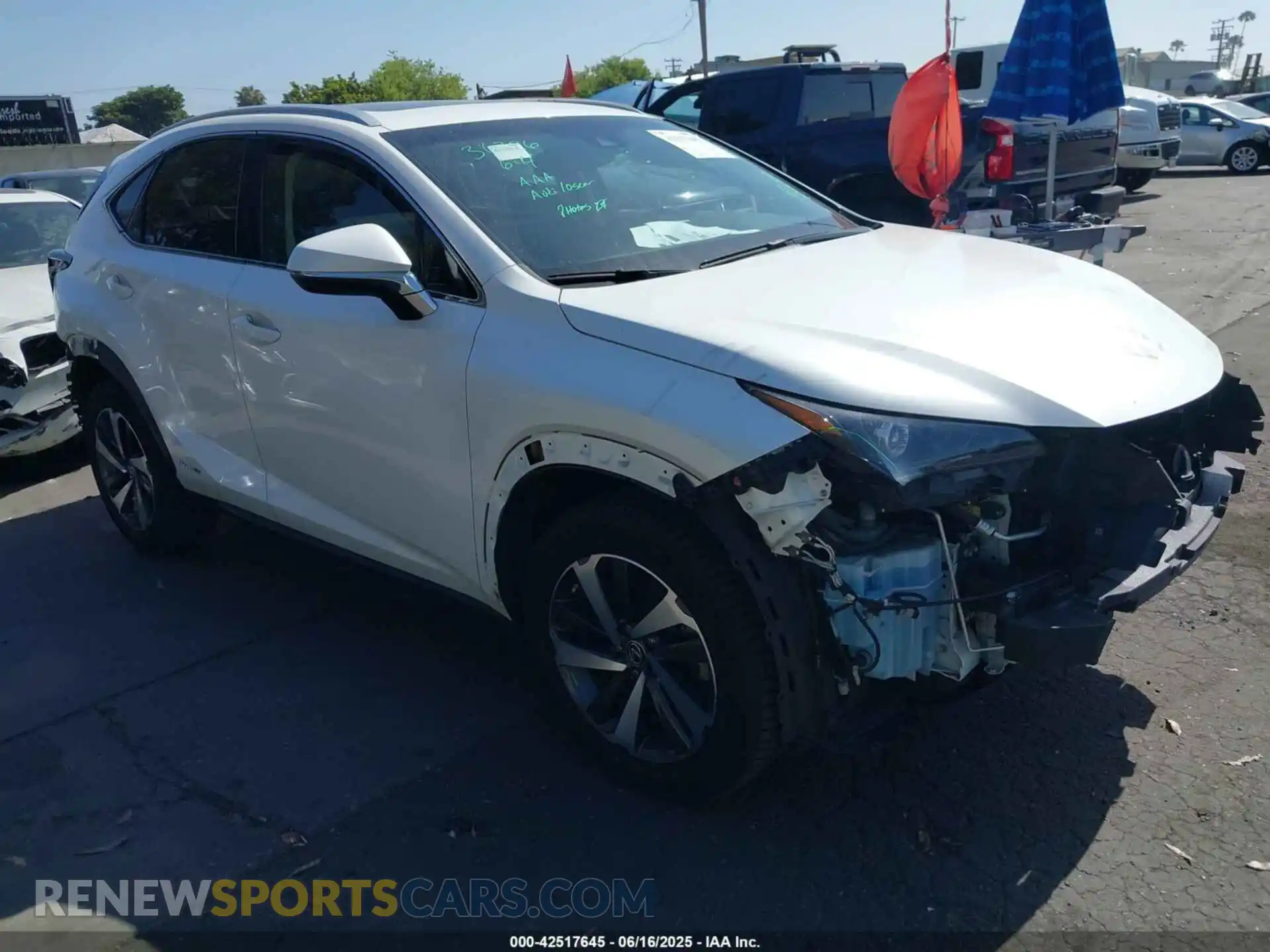 1 Photograph of a damaged car JTJBJRBZ5K2117048 LEXUS NX 300H 2019