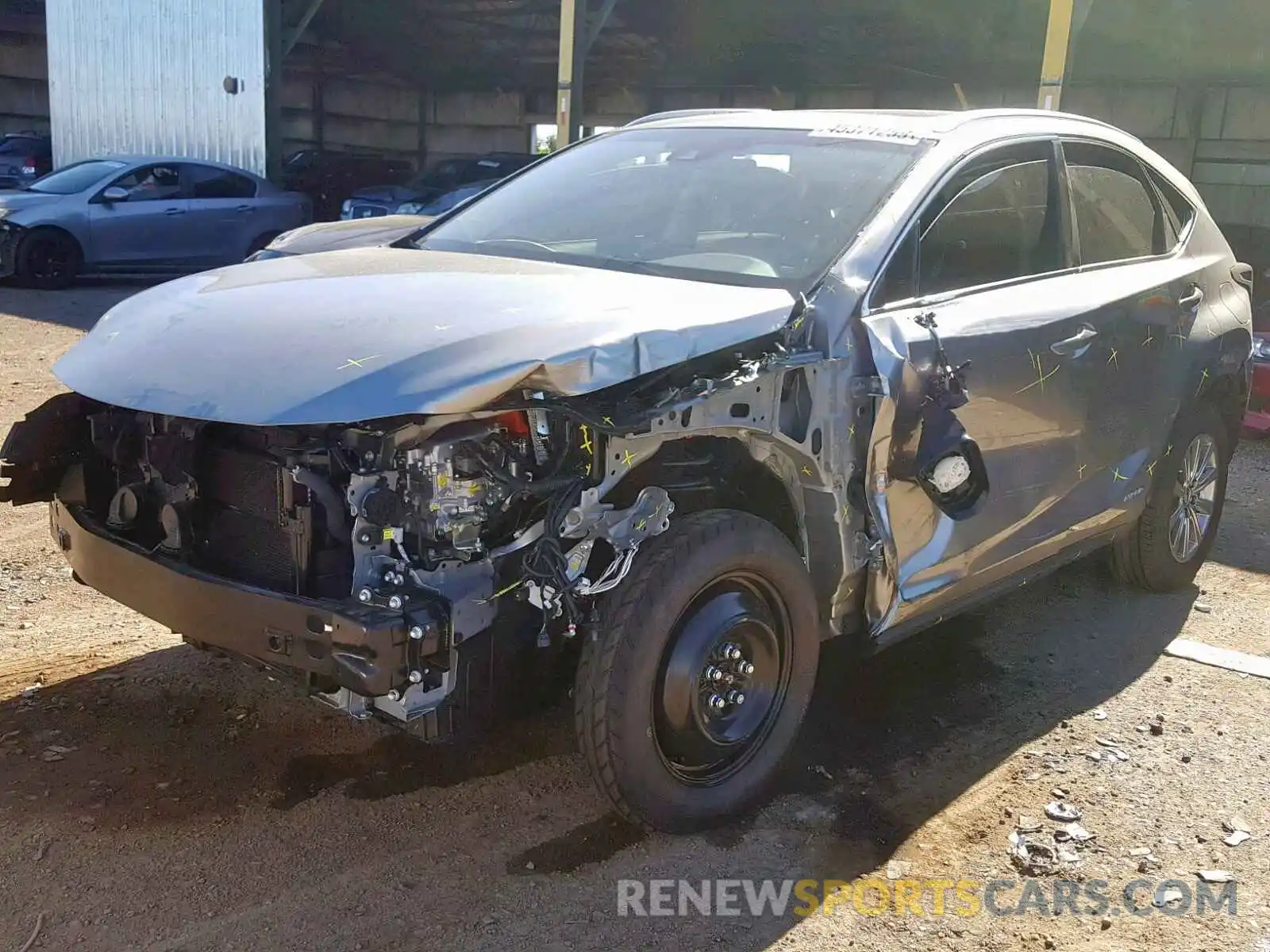 2 Photograph of a damaged car JTJBJRBZXK2105977 LEXUS NX 300H 2019