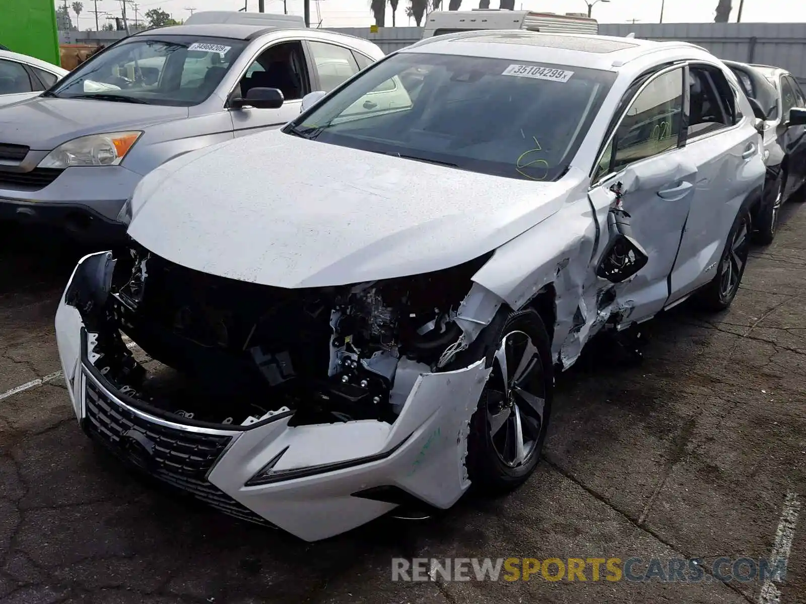 2 Photograph of a damaged car JTJBJRBZXK2121161 LEXUS NX 300H 2019