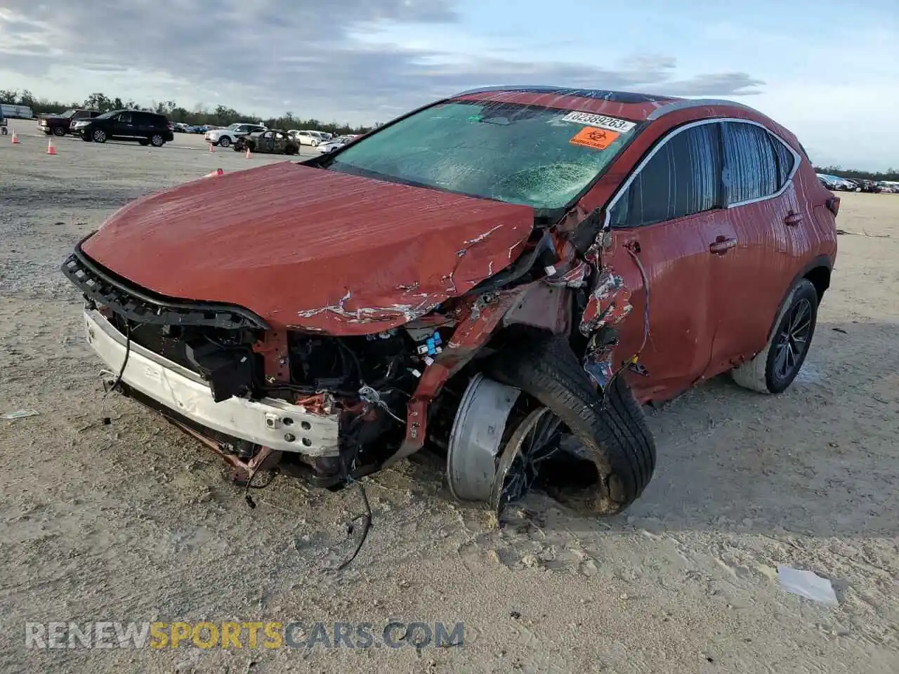 1 Photograph of a damaged car 2T2GGCEZ6NC009586 LEXUS NX 350 2022