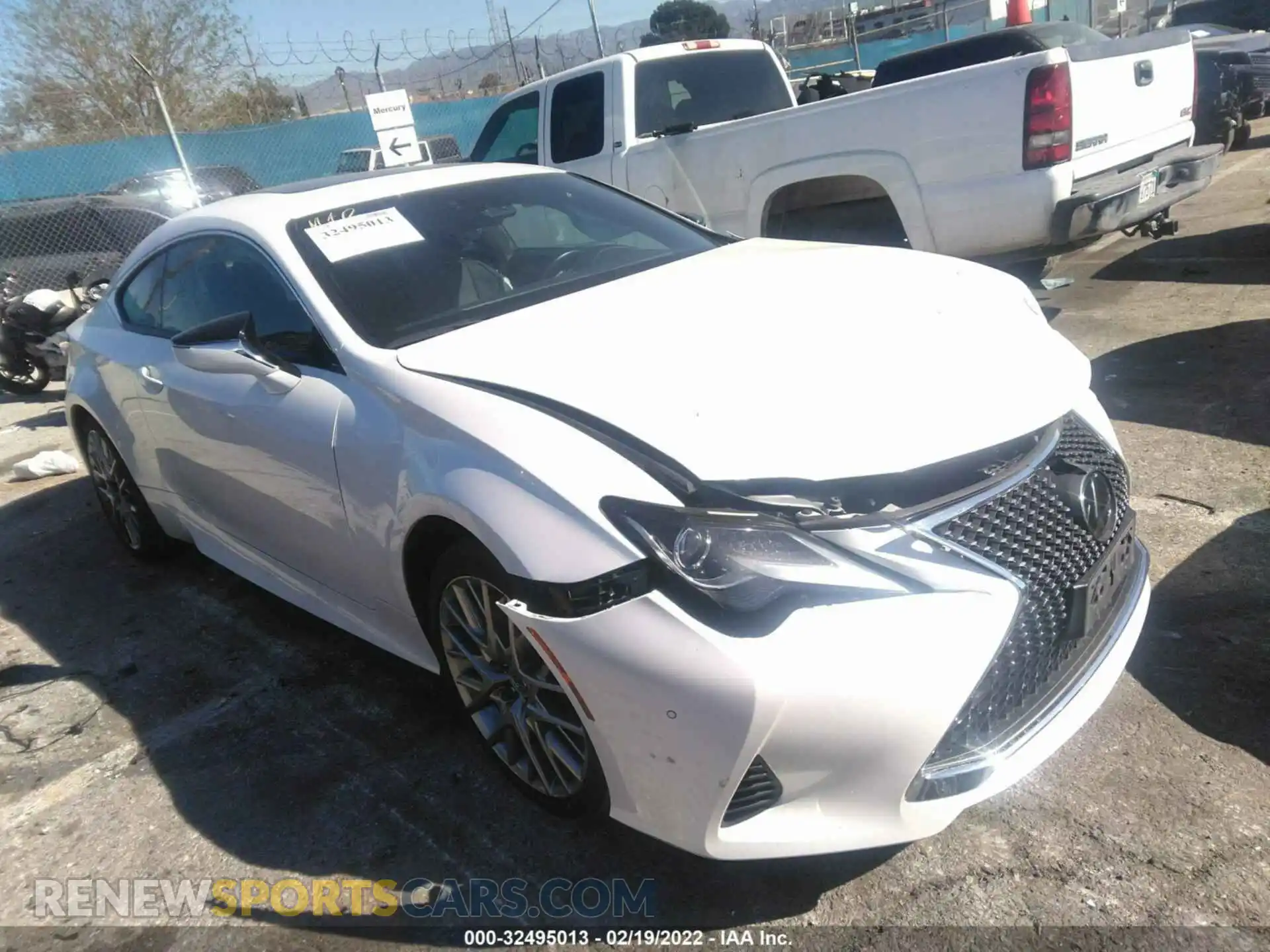 1 Photograph of a damaged car JTHHA5BC2K5010392 LEXUS RC 2019