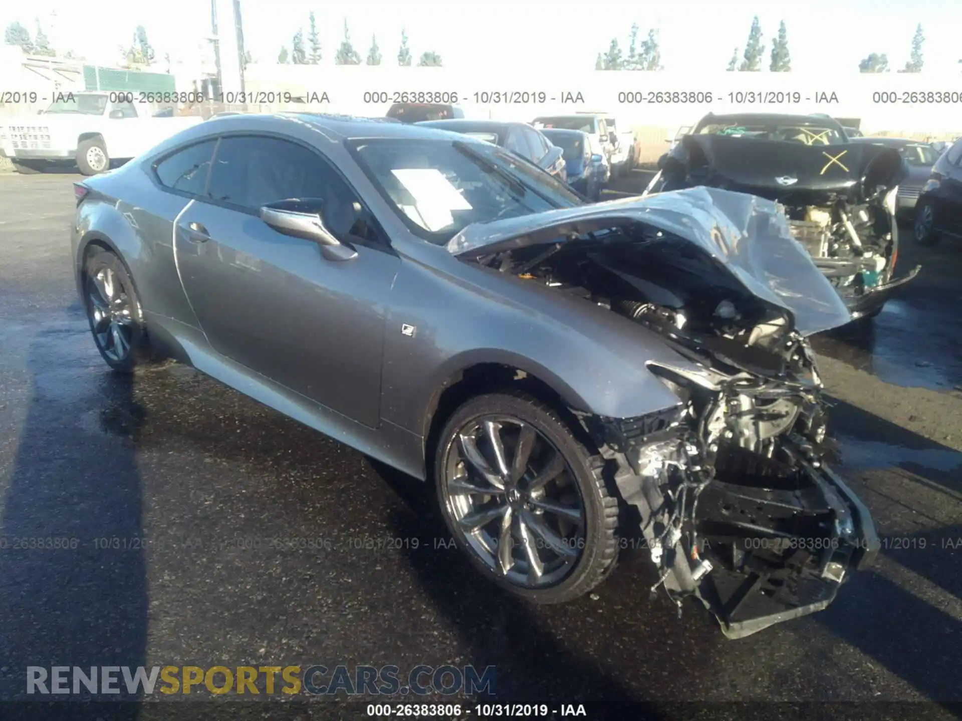 1 Photograph of a damaged car JTHHZ5BC2K5019814 LEXUS RC 2019